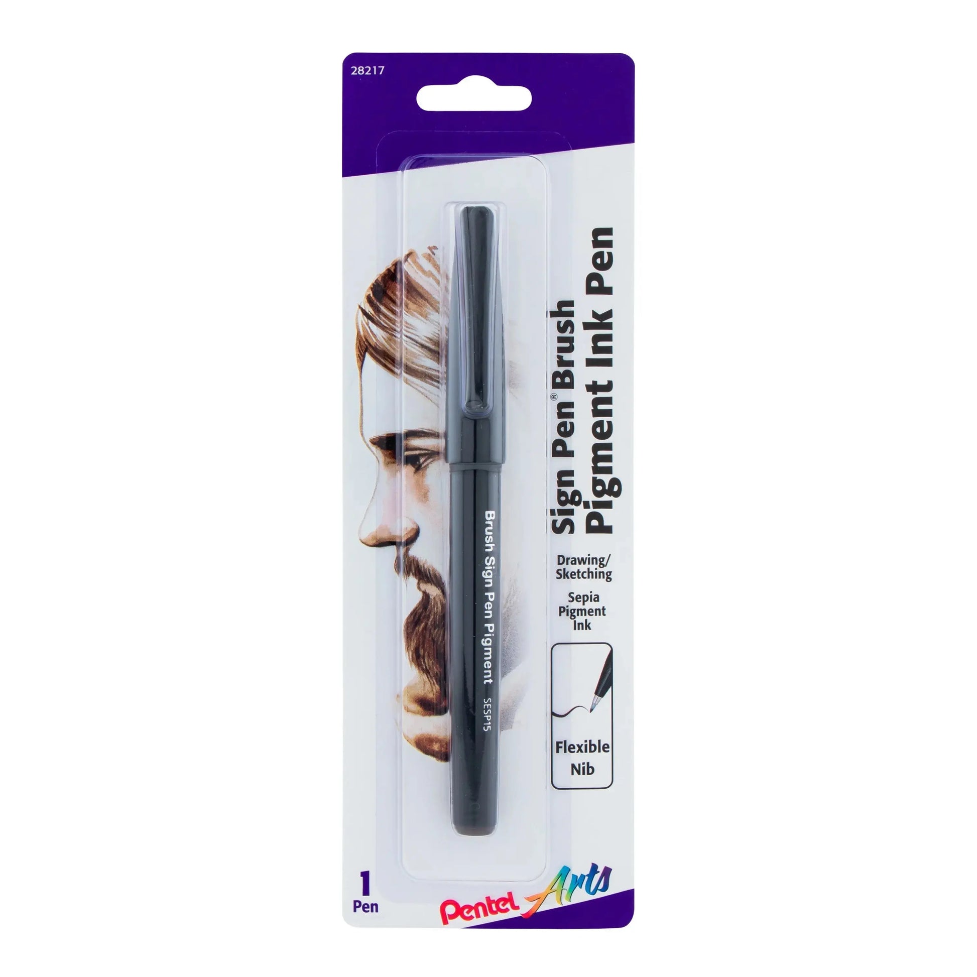 Pentel Arts Sign Pen Brush, Pigment Ink - Pentel of America, Ltd.