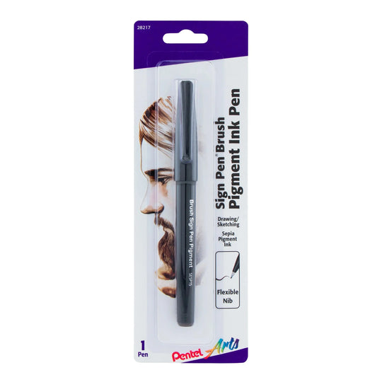 Pentel Arts Sign Pen Brush, Pigment Ink - Pentel of America, Ltd.