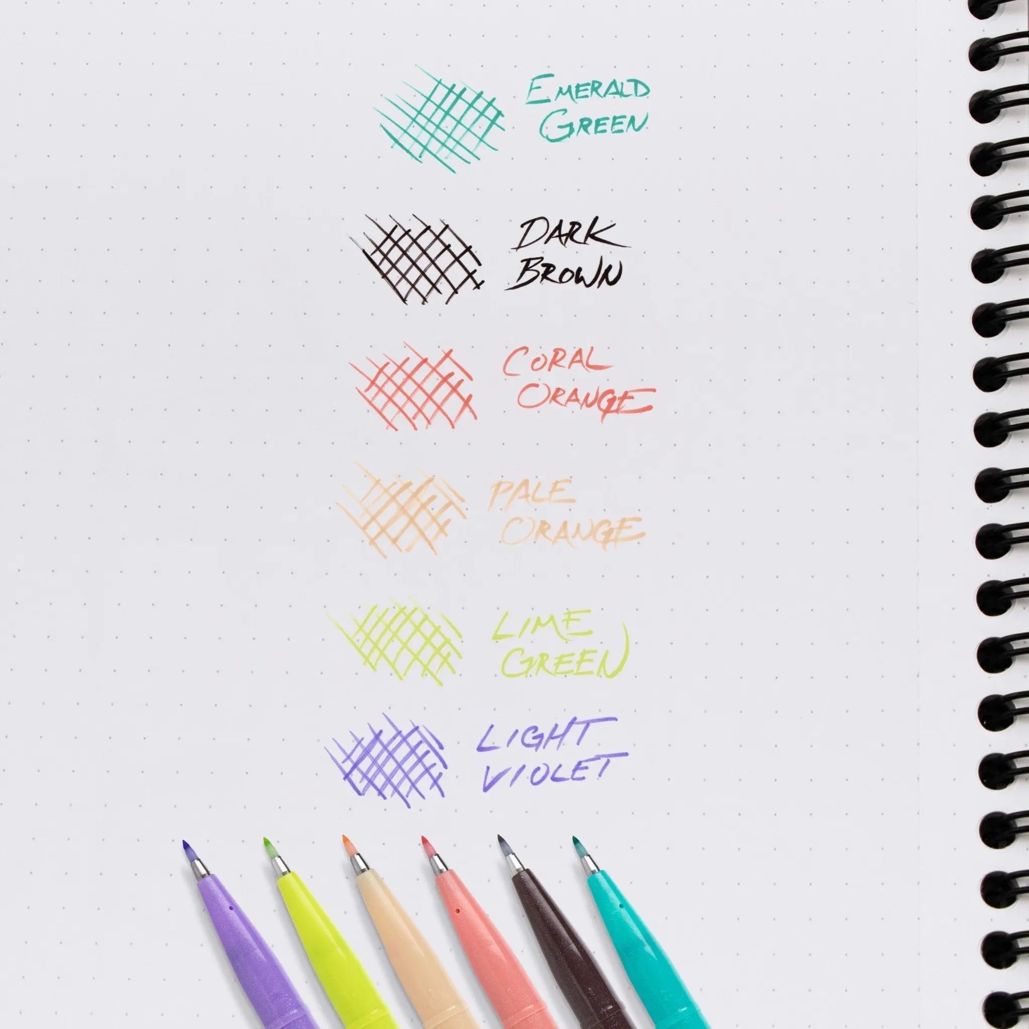 Pentel Arts Sign Pen Brush Tip, Assorted Vacation Colors, 6 - Pk - Pentel of America, Ltd.