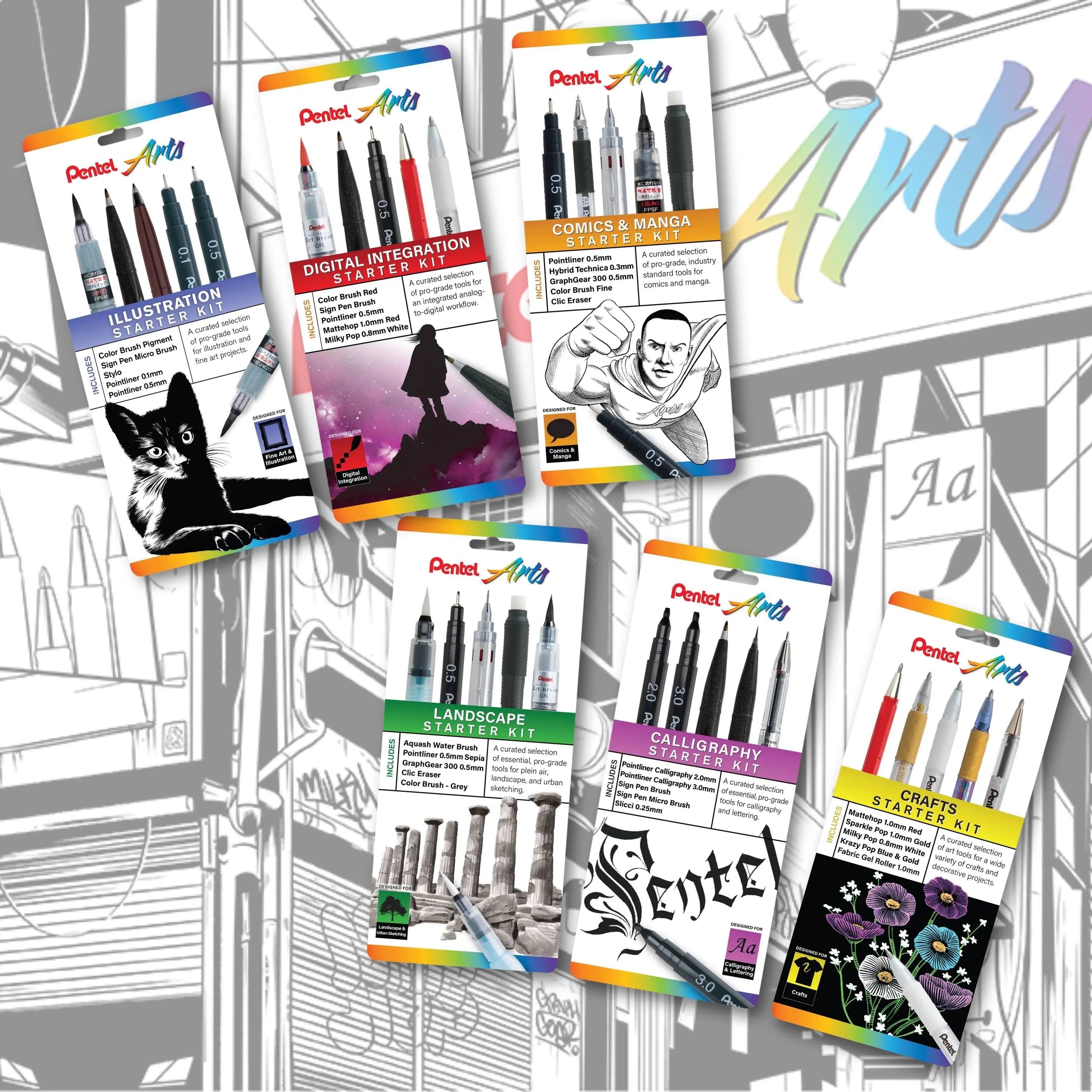 Pentel Arts Starter Kits Complete Collector's Bundle - Pentel of America, Ltd.