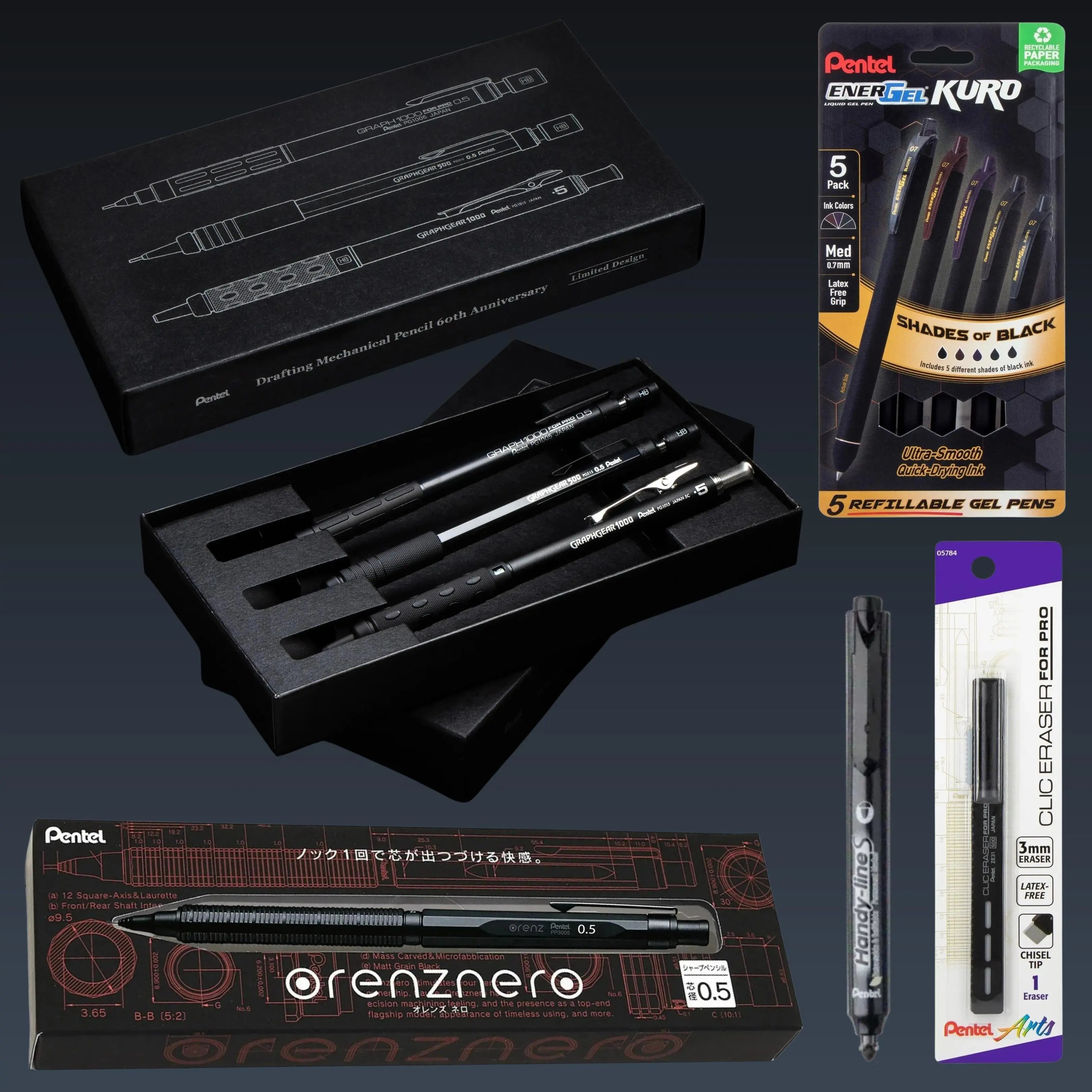 Pentel BLACKPOLYMER999 B 10本入り Pentel Black Edition Bundle | Pentel.com – Pentel of America, Ltd.
