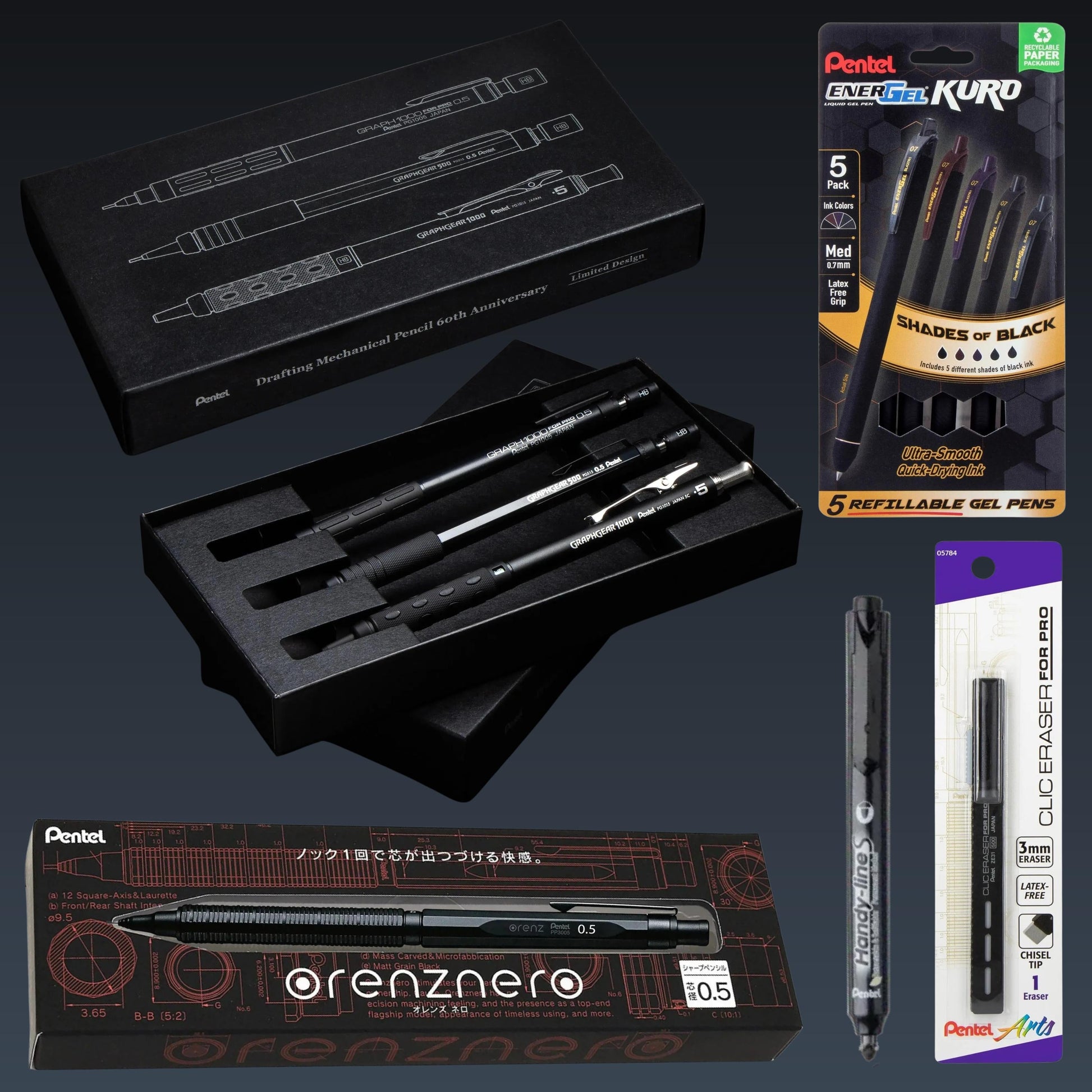 Pentel Black Edition Bundle - Pentel of America, Ltd.