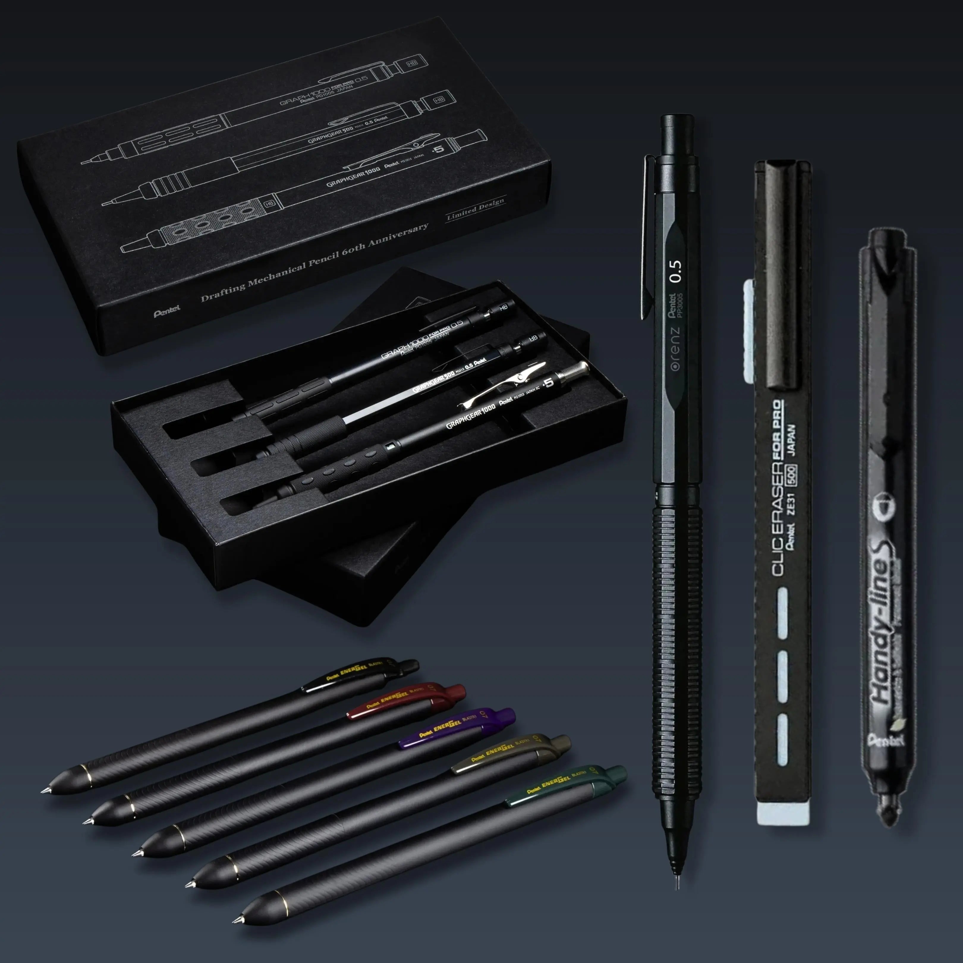 Premium Writing Instruments Pentel Black Edition Bundle | Premium Writing Instruments Collectors ...