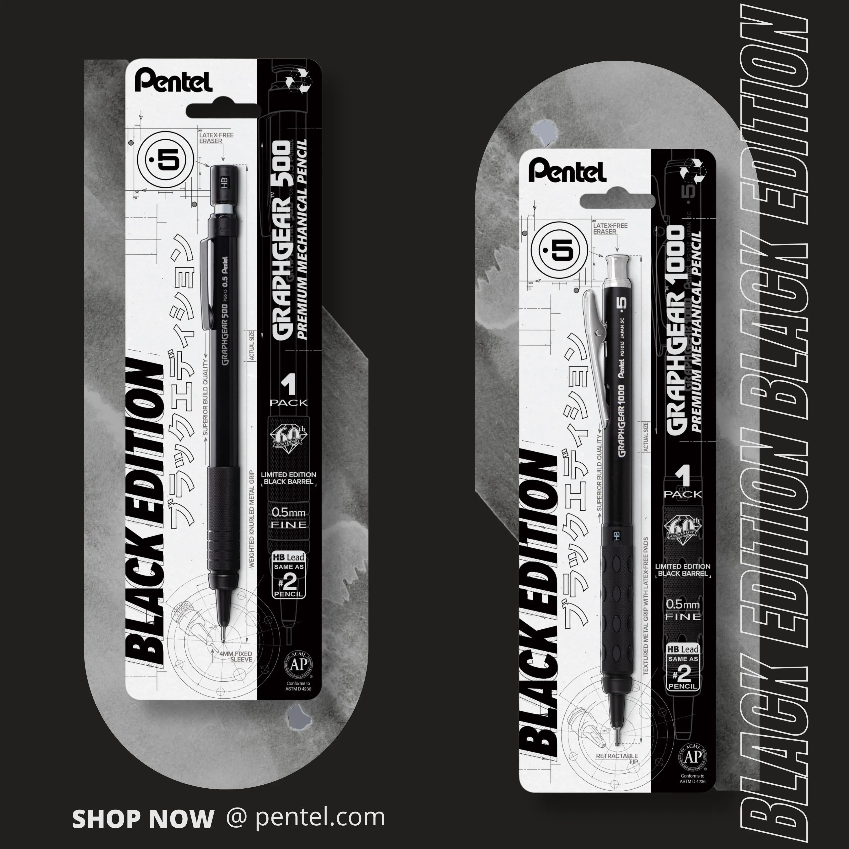 Pentel Black Edition Bundle | Premium Writing Instruments