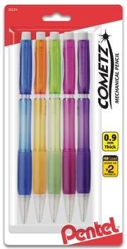 Pentel COMETZ Mechanical Pencil (0.9mm) Mixed Colors 5-Pk - Pentel of America, Ltd.
