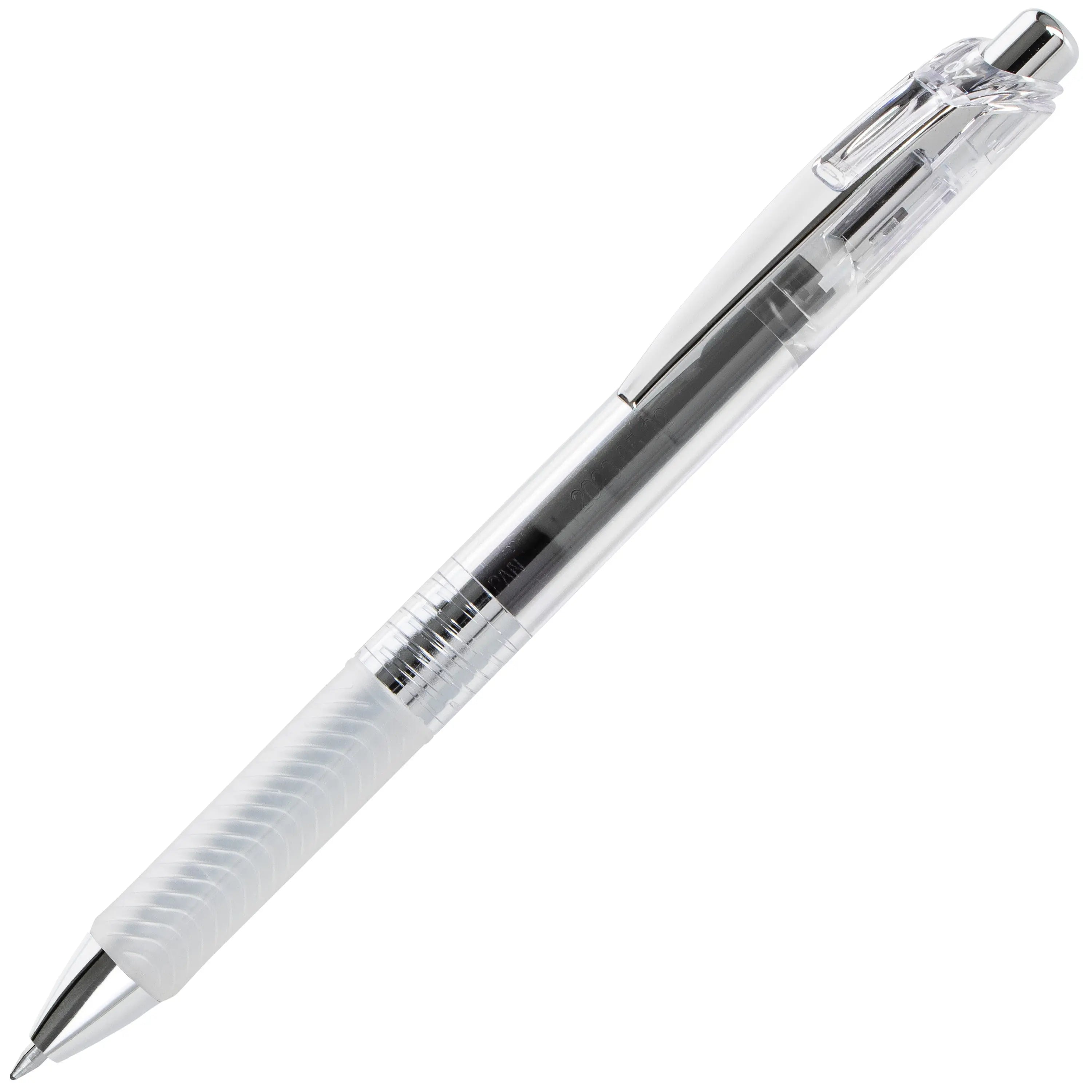Pentel EnerGel ICE Liquid Gel Pen, (0.7mm), Metal Tip, Medium Line, Transparent Barrel - Pentel of America, Ltd.