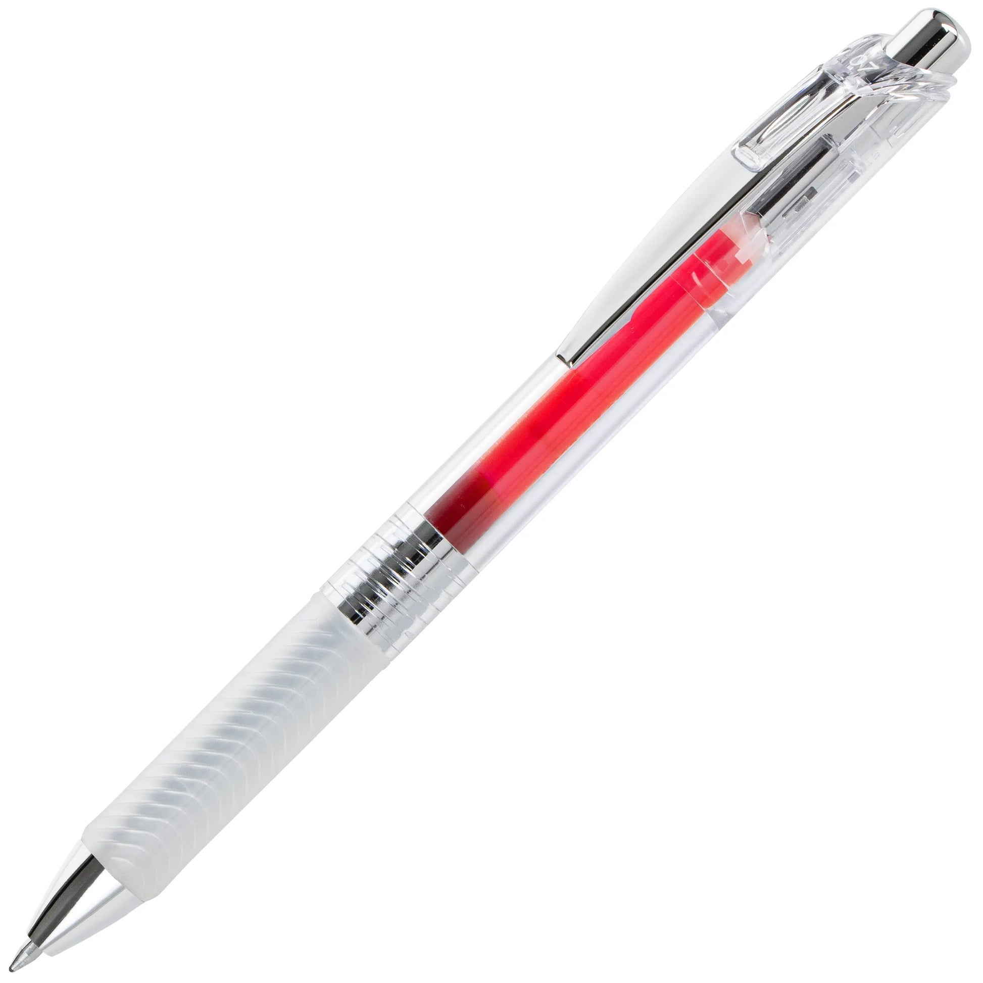 Pentel EnerGel ICE Liquid Gel Pen, (0.7mm), Metal Tip, Medium Line, Transparent Barrel - Pentel of America, Ltd.