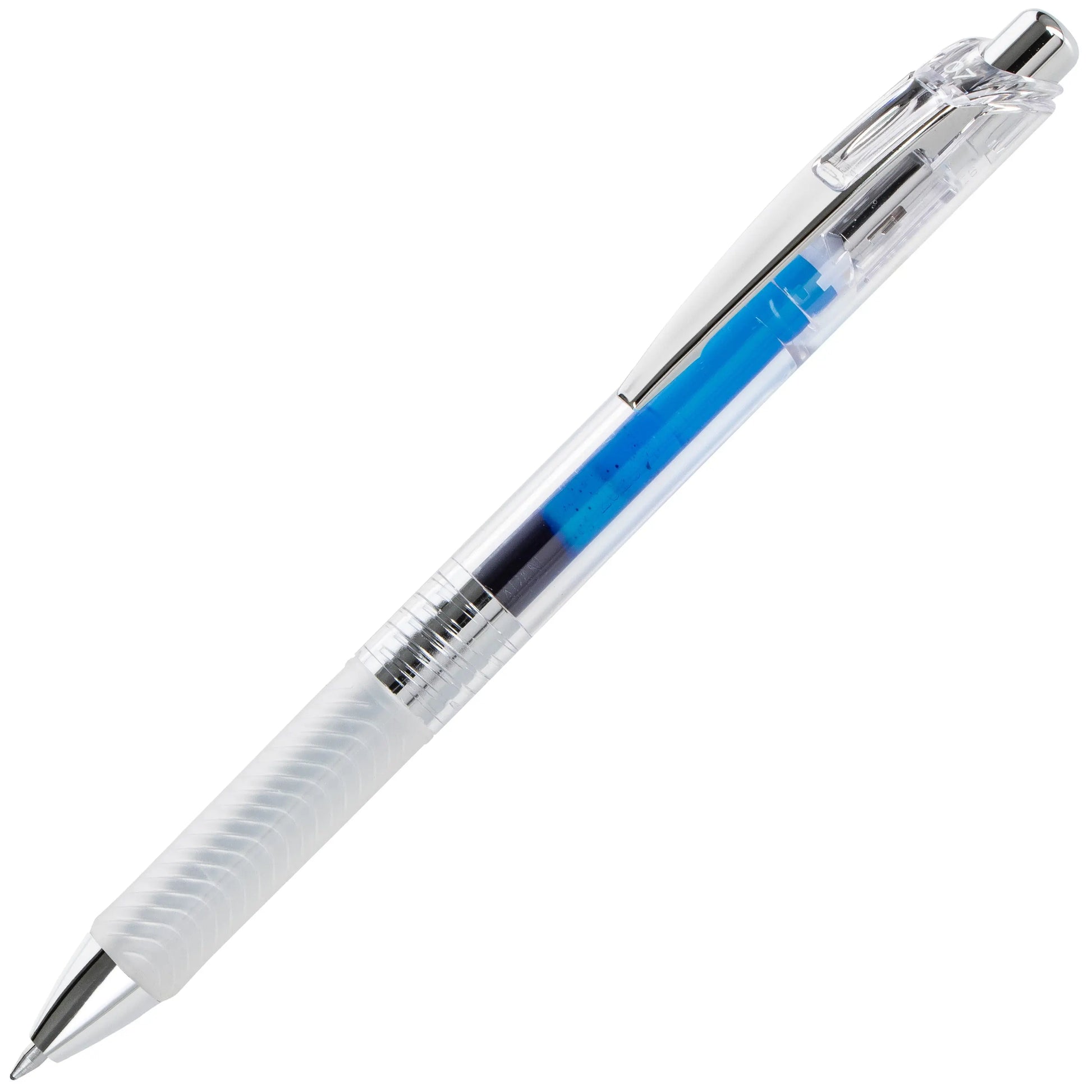 Pentel EnerGel ICE Liquid Gel Pen, (0.7mm), Metal Tip, Medium Line, Transparent Barrel - Pentel of America, Ltd.