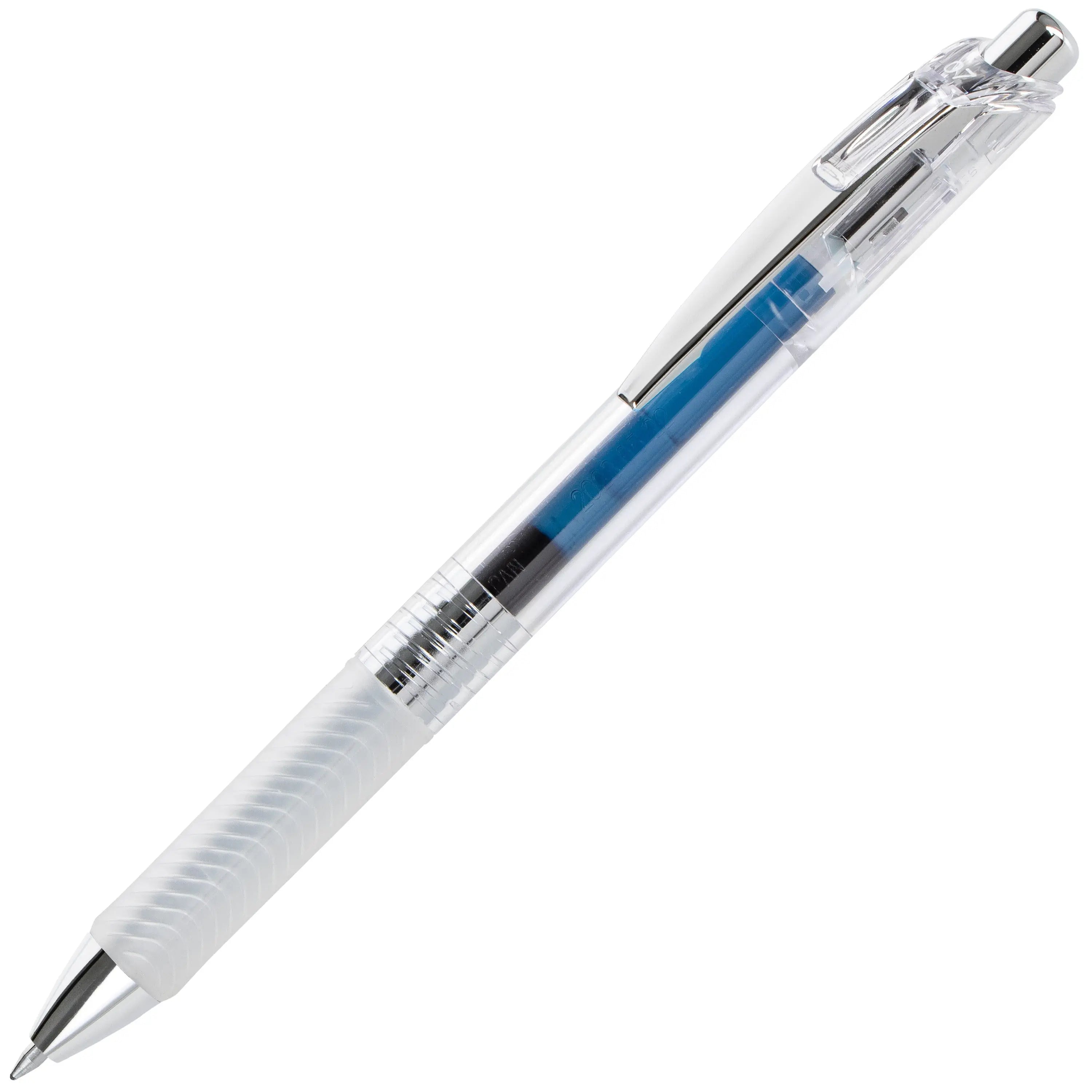 Pentel EnerGel ICE Liquid Gel Pen, (0.7mm), Metal Tip, Medium Line, Transparent Barrel - Pentel of America, Ltd.