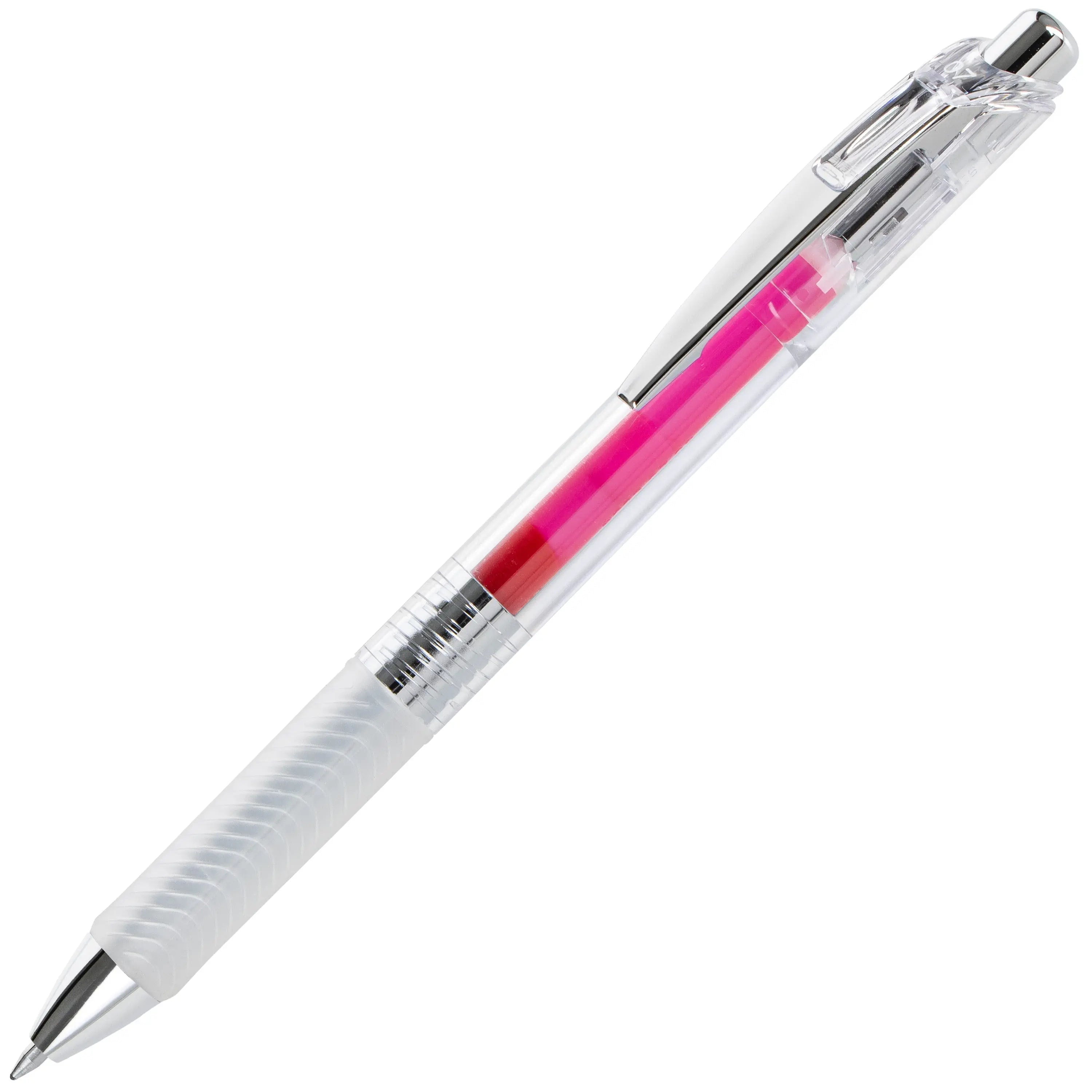 Pentel EnerGel ICE Liquid Gel Pen, (0.7mm), Metal Tip, Medium Line, Transparent Barrel - Pentel of America, Ltd.