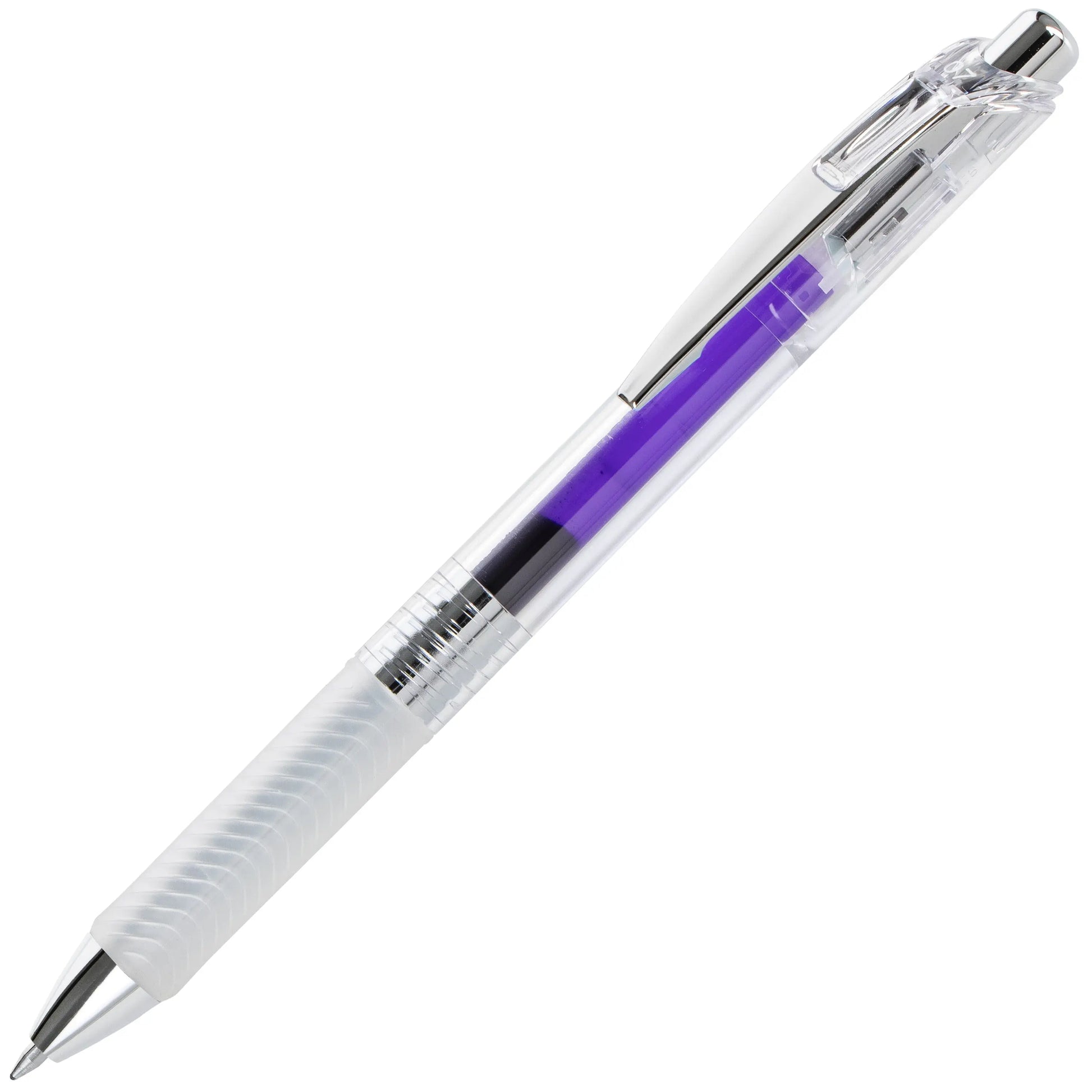 Pentel EnerGel ICE Liquid Gel Pen, (0.7mm), Metal Tip, Medium Line, Transparent Barrel - Pentel of America, Ltd.