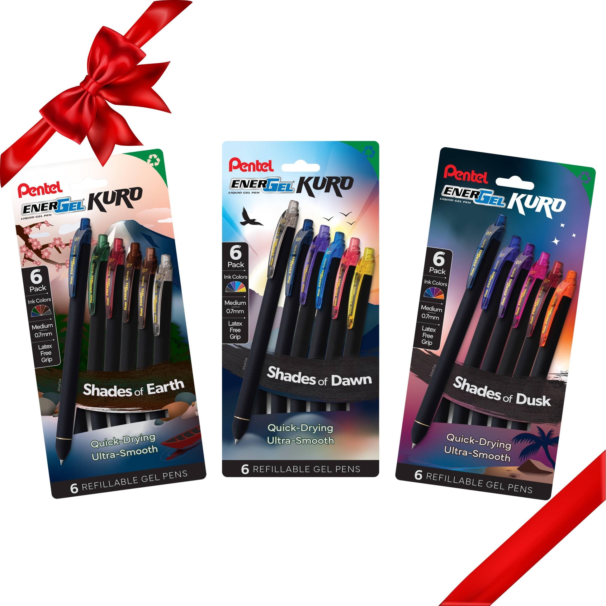 Pentel EnerGel Kuro Color Shades Collector's Bundle Series 2 - Set of 3 - Pentel of America, Ltd.
