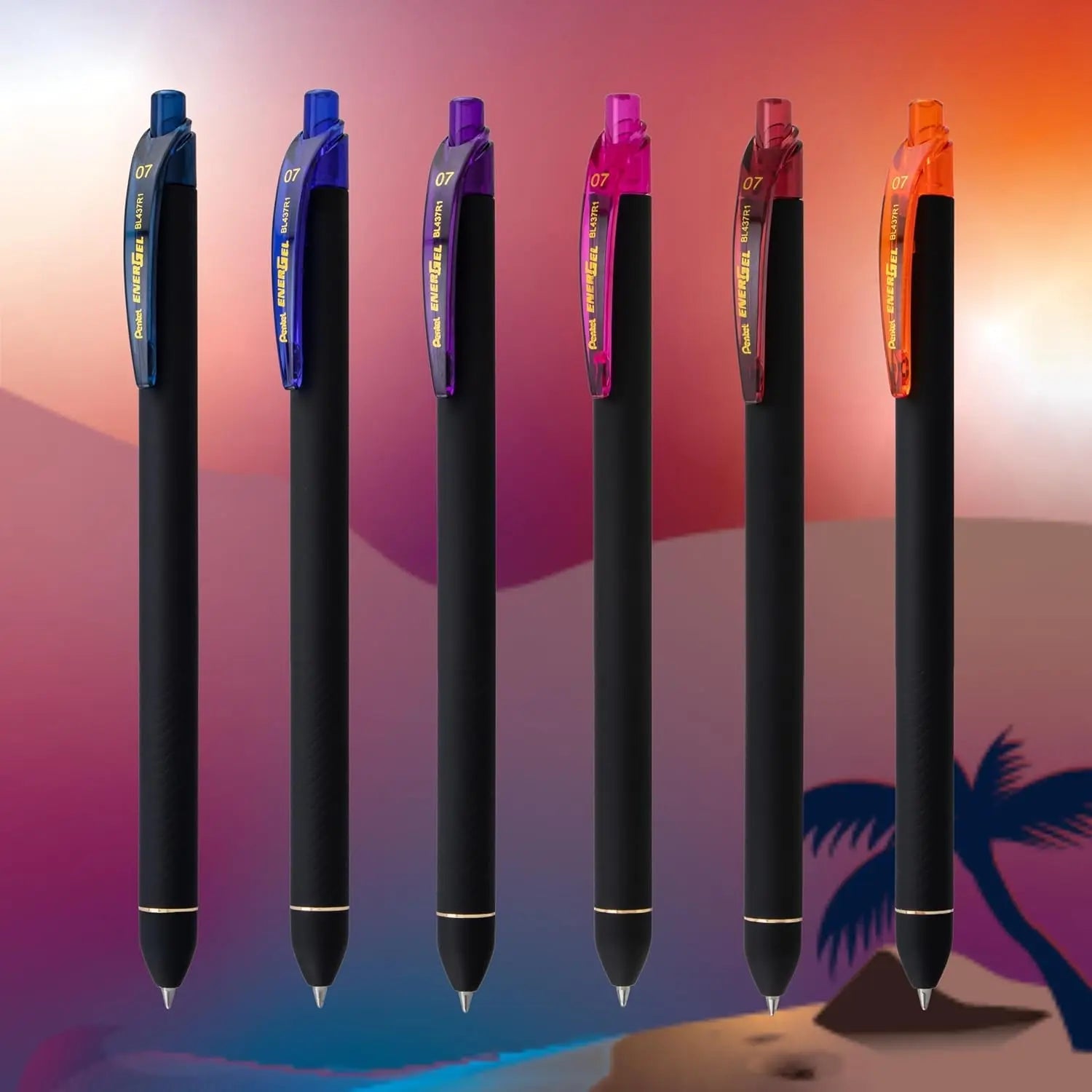 Pentel EnerGel Kuro Shades Packs, Liquid Gel Pen, 0.7mm, Assorted Ink - Pentel of America, Ltd.