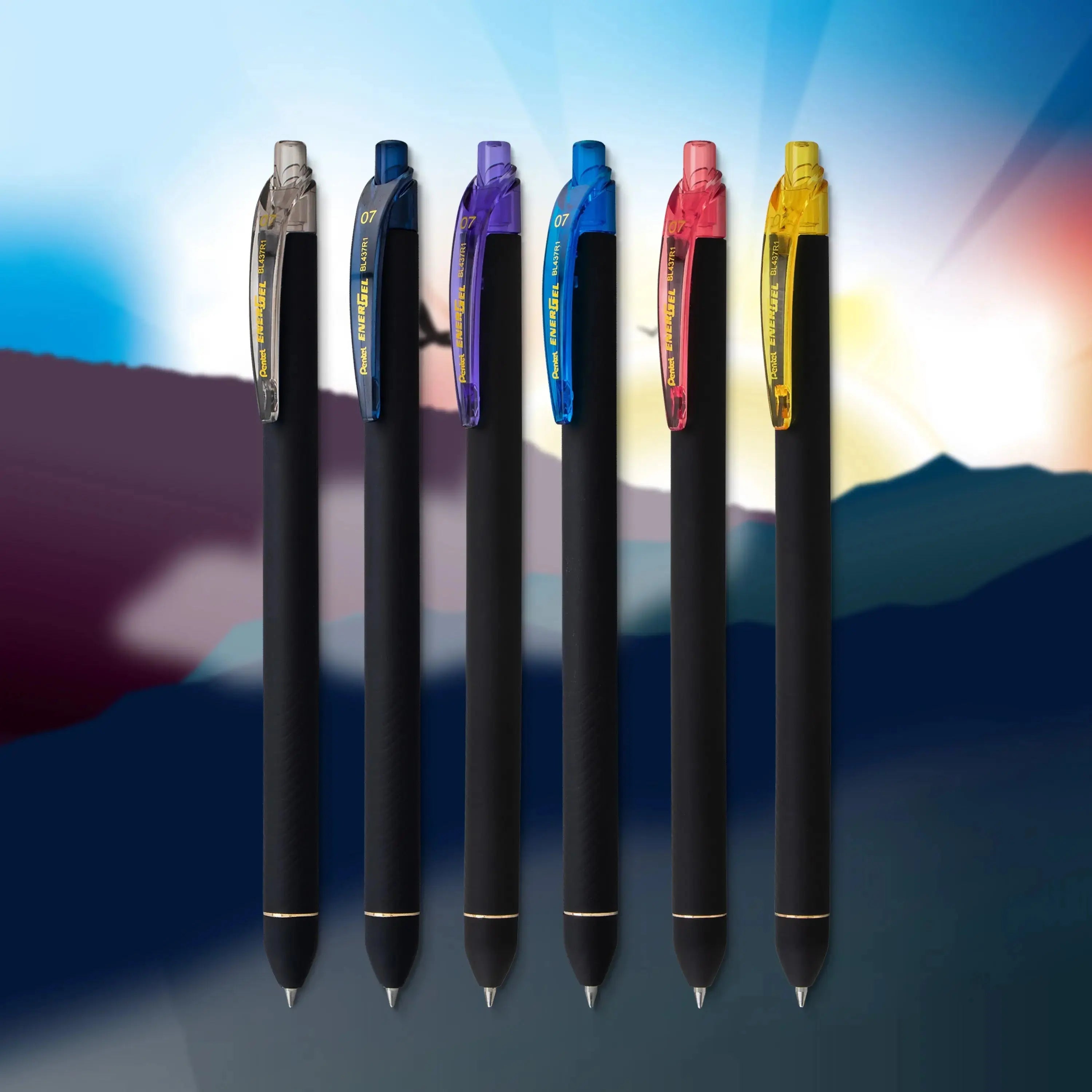 Pentel EnerGel Kuro Shades Packs, Liquid Gel Pen, 0.7mm, Assorted Ink - Pentel of America, Ltd.