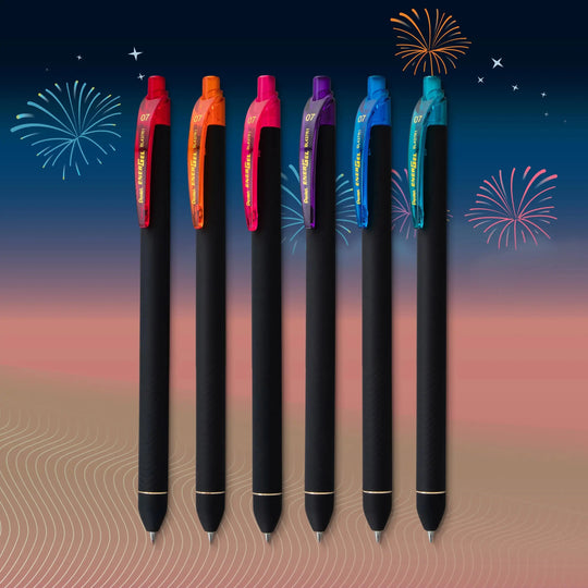 Pentel EnerGel Kuro Shades Packs, Liquid Gel Pen, 0.7mm, Assorted Ink - Pentel of America, Ltd.