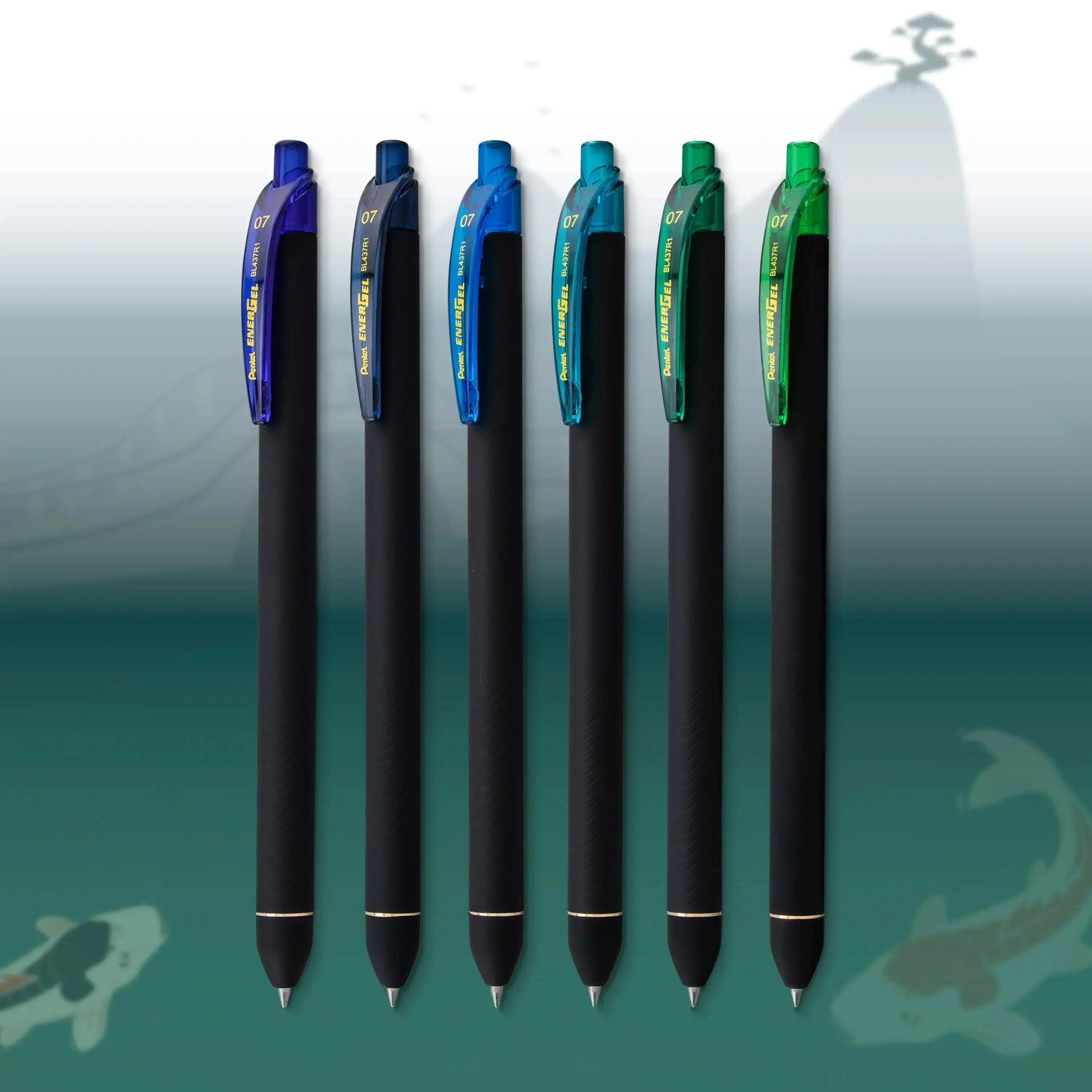 Pentel EnerGel Kuro Shades Packs, Liquid Gel Pen, 0.7mm, Assorted Ink - Pentel of America, Ltd.