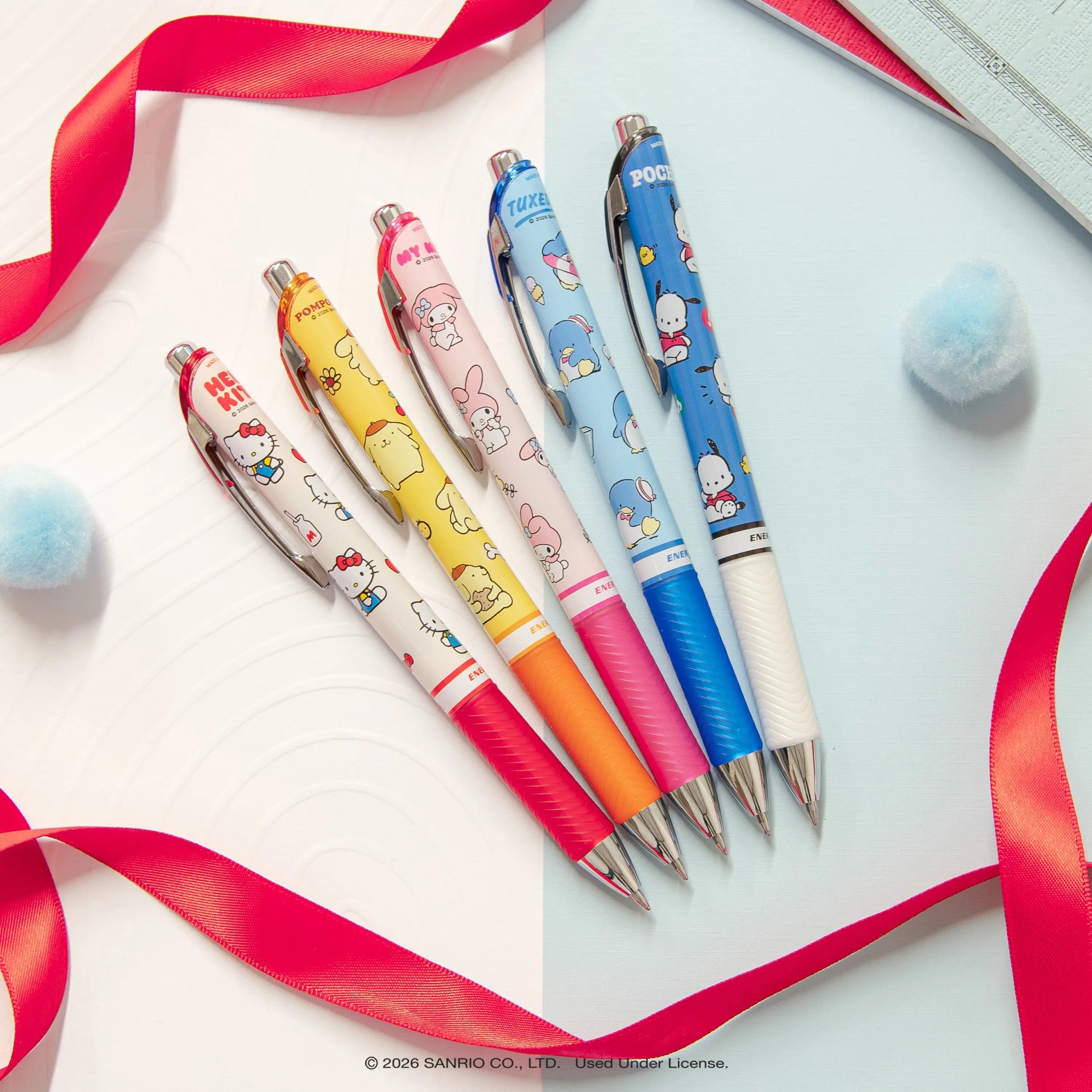 Pentel EnerGel RTX Liquid Gel Pen, Hello Kitty® and Friends, Limited Edition, Mix 2, 0.7mm, Med Line, Assorted Ink , 5-Pk - Pentel of America, Ltd.