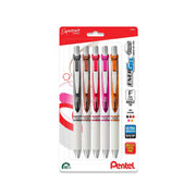 Pentel EnerGel RTX Pearl Liquid Gel Pen, Expressions Pack, (0.5mm) Needle Tip, Assorted Ink, 5 - Pk - Pentel of America, Ltd.