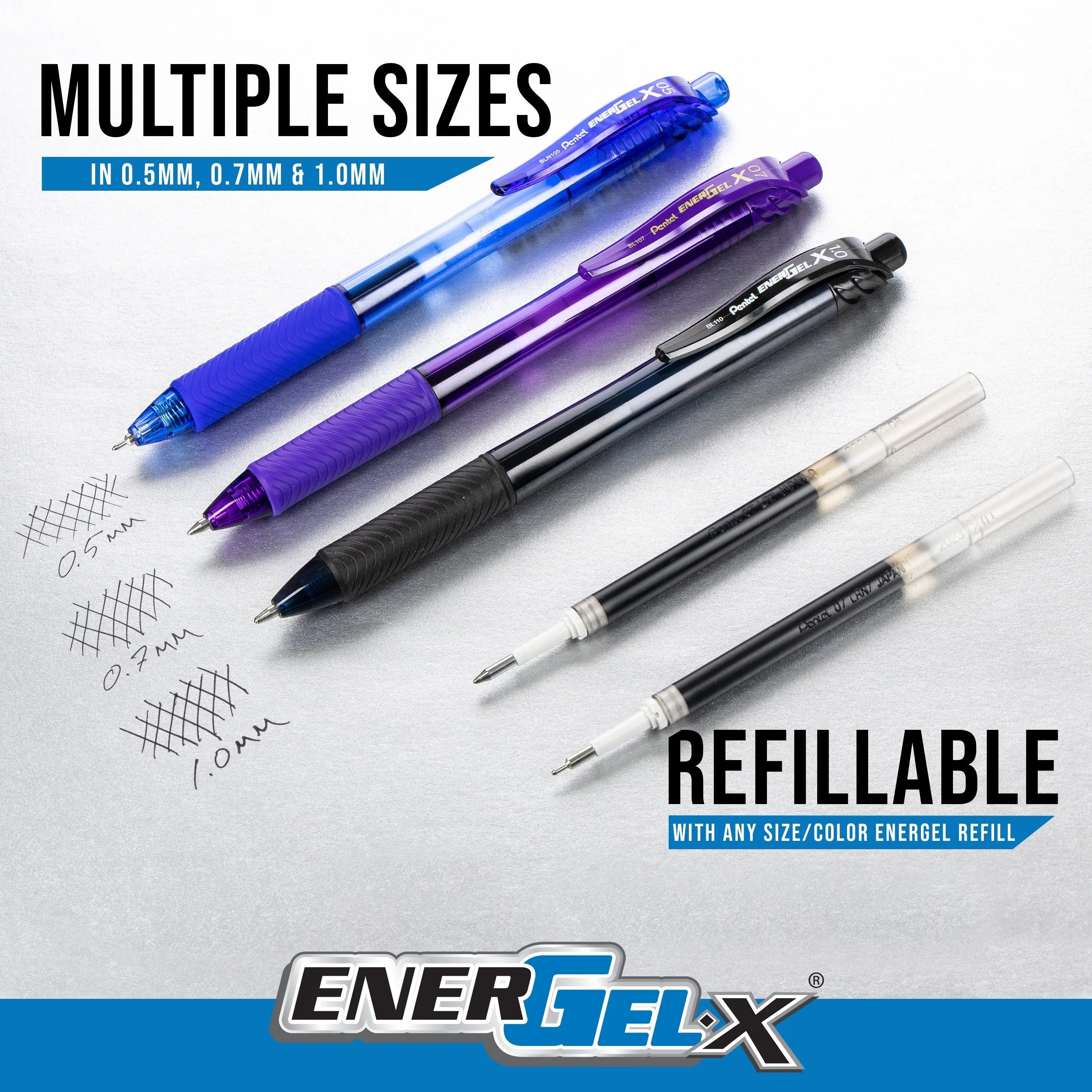 Autmog—ener gel 0.7（保留） Pentel EnerGel-X Retractable Gel Pen, (0.7mm) Med. line, 72 pcs