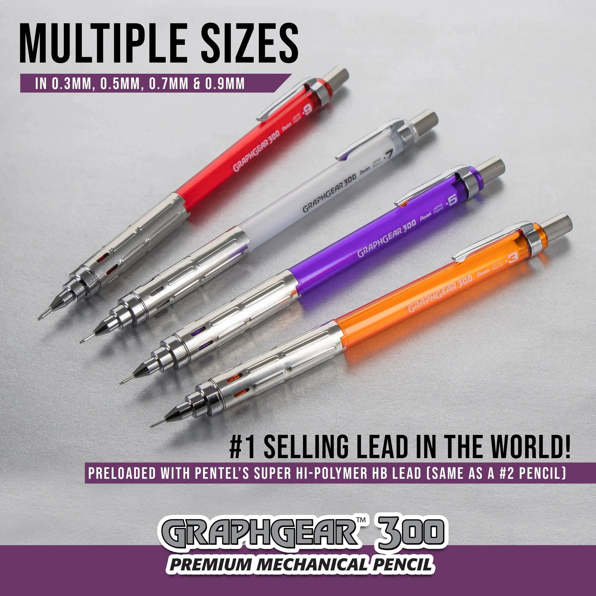 Pentel GraphGear 300 Mechanical Pencil - Pentel of America, Ltd.