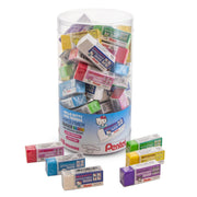 Pentel Hi-Polymer Eraser Colors, Hello Kitty® and Friends, Small Assorted Colors Block Eraser, Canister Display - 48 Pcs - Pentel of America, Ltd.