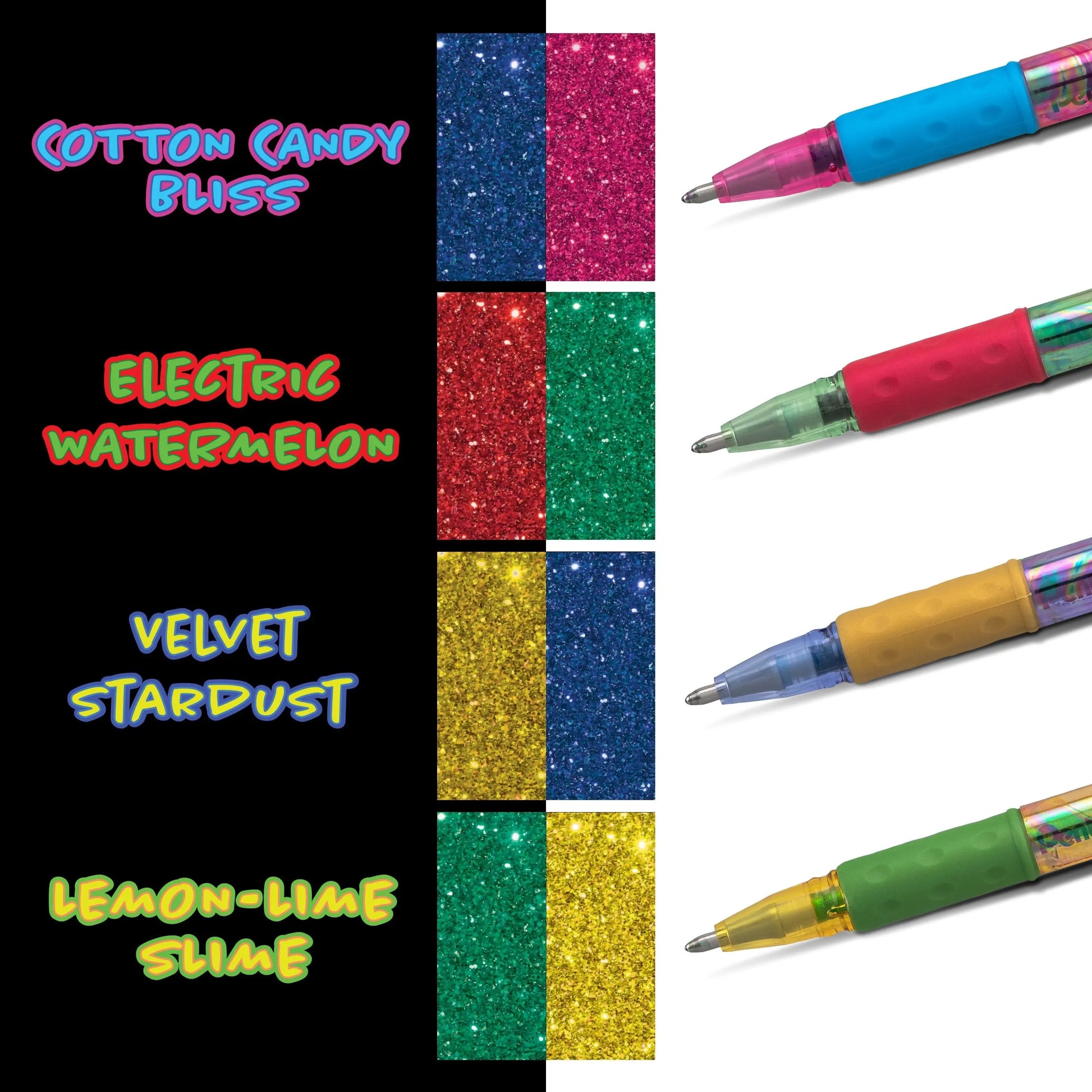 Pentel Krazy POP Beauty Beauty Iridescent Gel Pen, (1.0mm) Bold Line, Assorted Ink, Pack of 4 (K91BP4M3) - Pentel of America, Ltd.