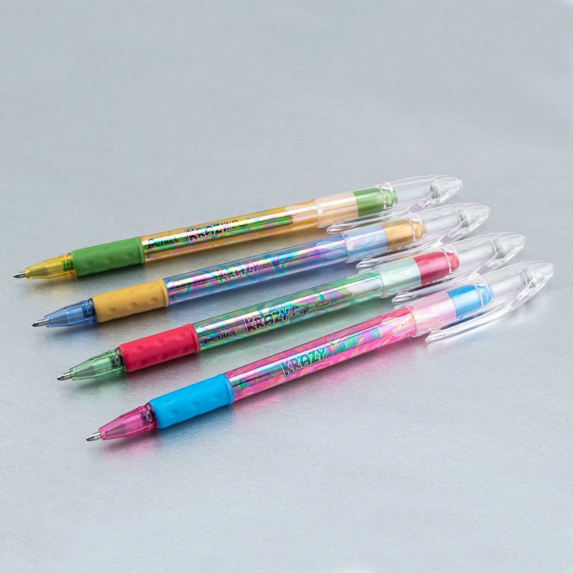 Pentel Krazy POP Beauty Beauty Iridescent Gel Pen, (1.0mm) Bold Line, Assorted Ink, Pack of 4 (K91BP4M3) - Pentel of America, Ltd.