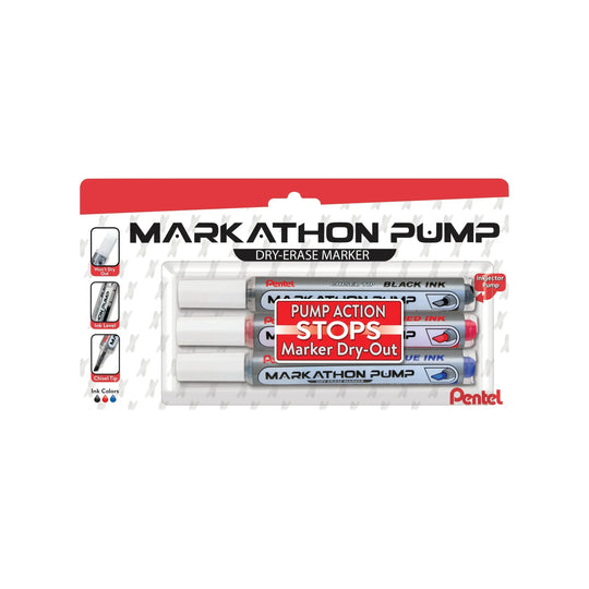 Pentel Markathon Pump Dry-Erase Marker, Assorted Packs - Pentel of America, Ltd.