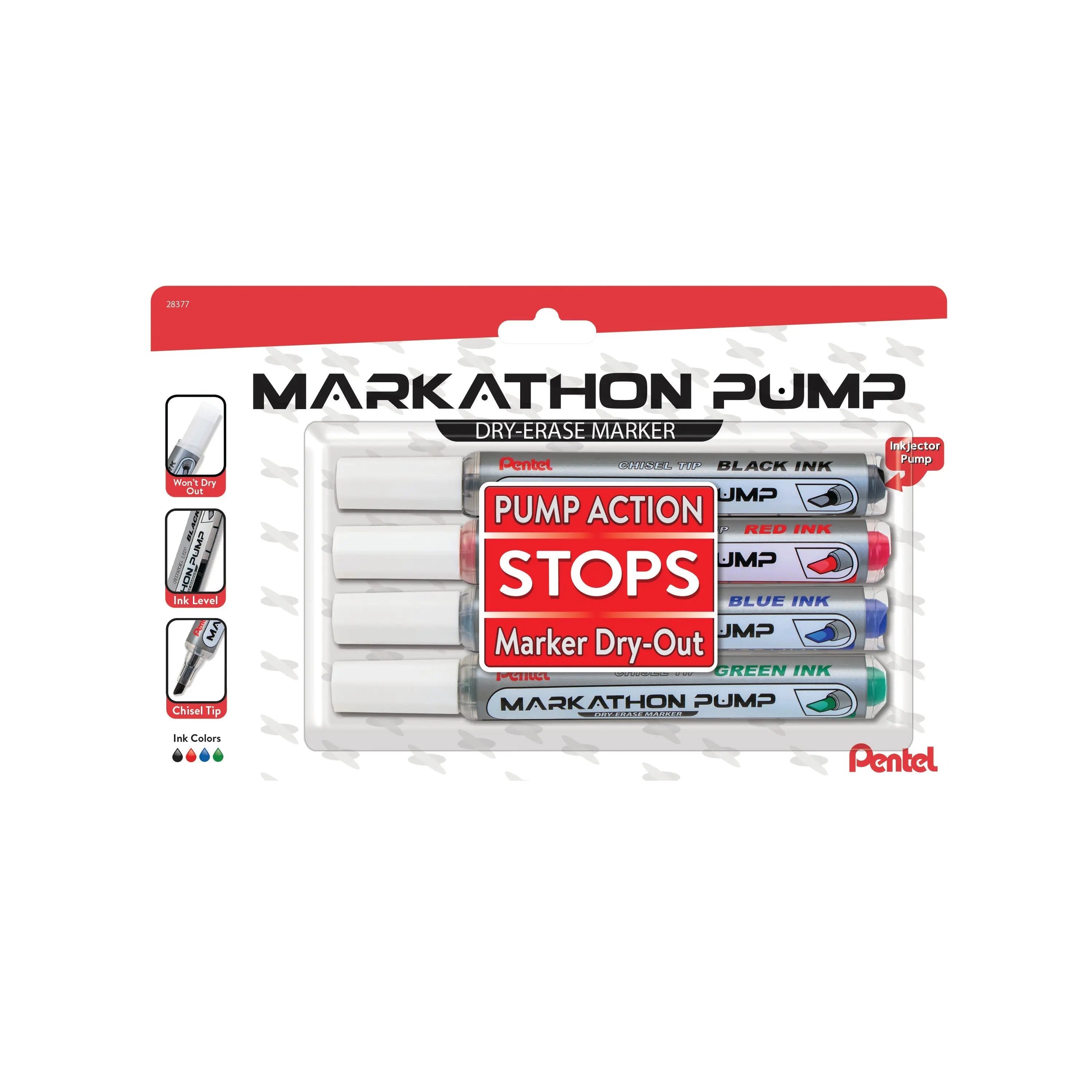 Pentel Markathon Pump Dry-Erase Marker, Assorted Packs - Pentel of America, Ltd.