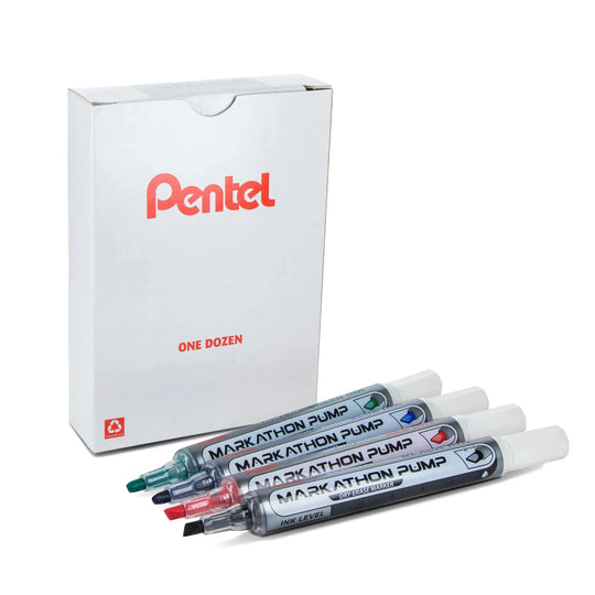 Pentel Markathon Pump Dry Erase Marker, Chisel Tip, Assorted Ink - Pentel of America, Ltd.