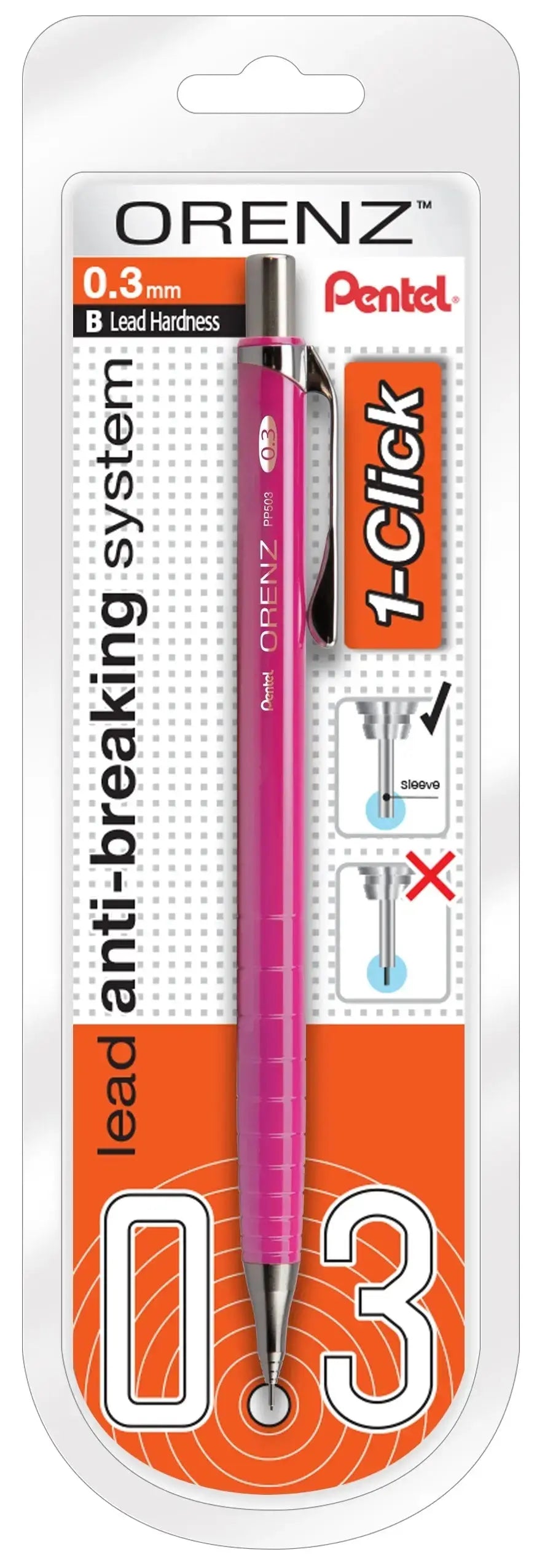 Pentel ORENZ 1-Click Mechanical Pencil, 1-pk - Pentel of America, Ltd.