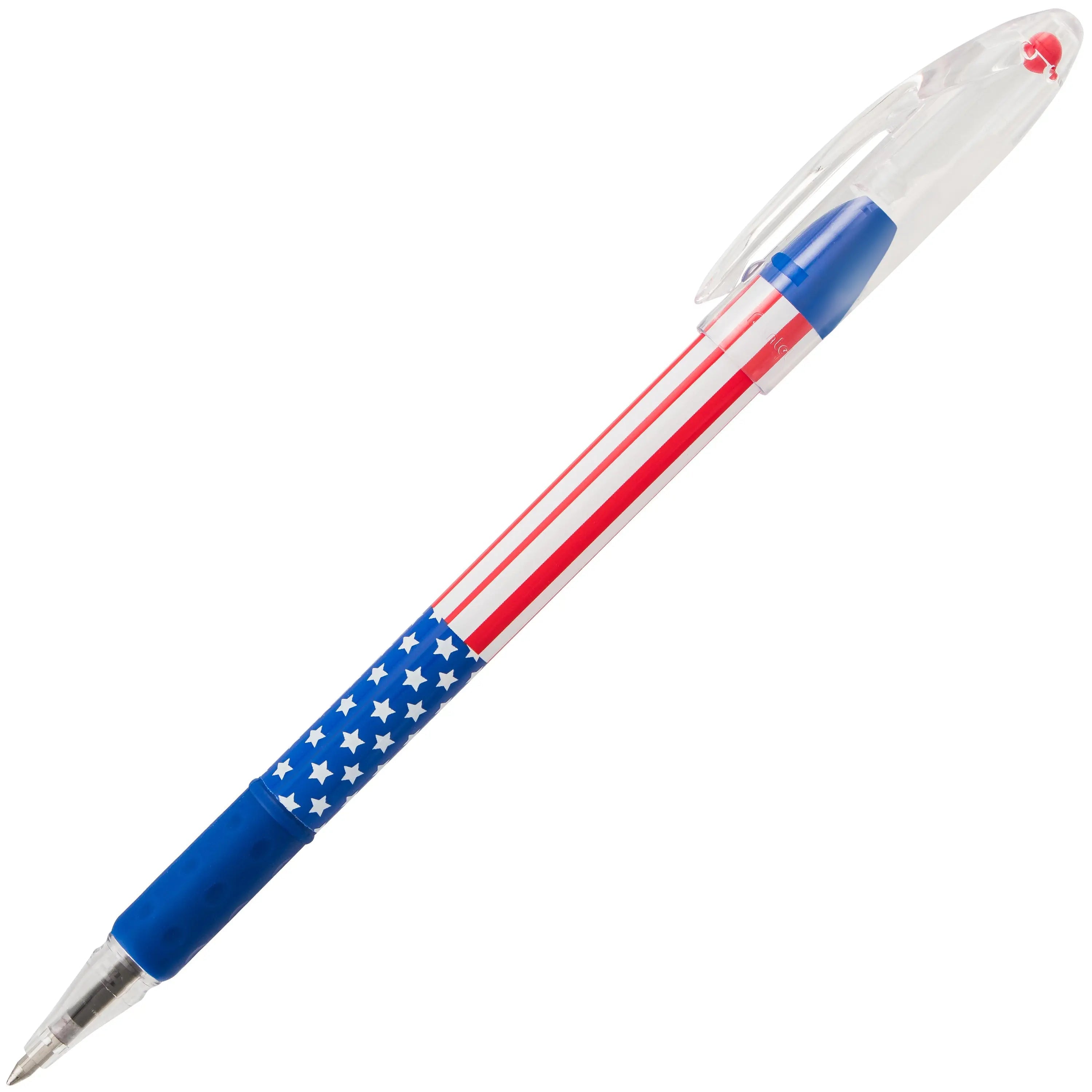 Pentel RSVP Ballpoint Pen, (0.7mm) Fine Line, Flag Barrel, Black Ink - Pentel of America, Ltd.