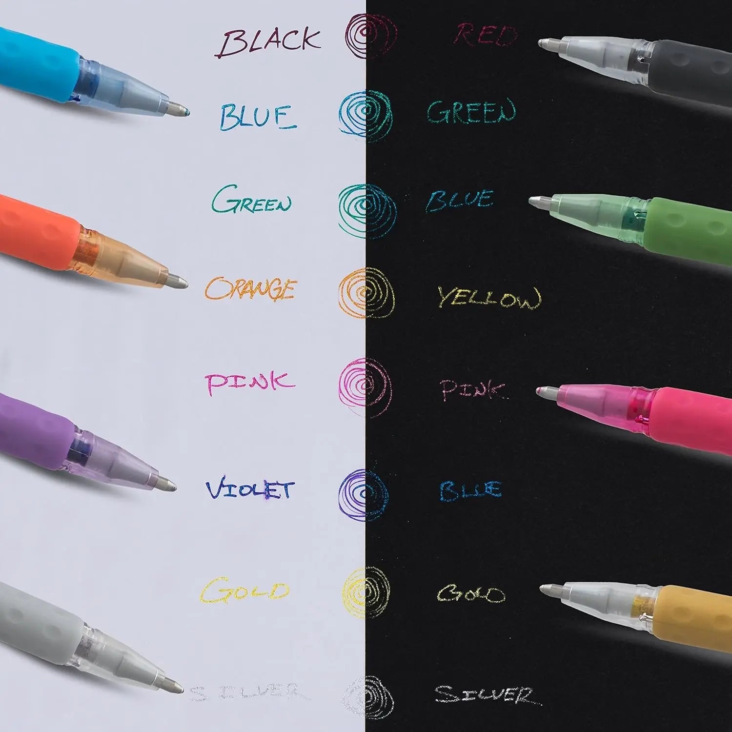 Pentel Sparkle and Krazy Pop, Metallic Gel Ink Pen, (1.0mm), Bold