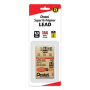 Pentel Super Hi-Polymer Lead Refill (0.5mm) Fine, HB, 144 pieces/box 1-Pk - Pentel of America, Ltd.