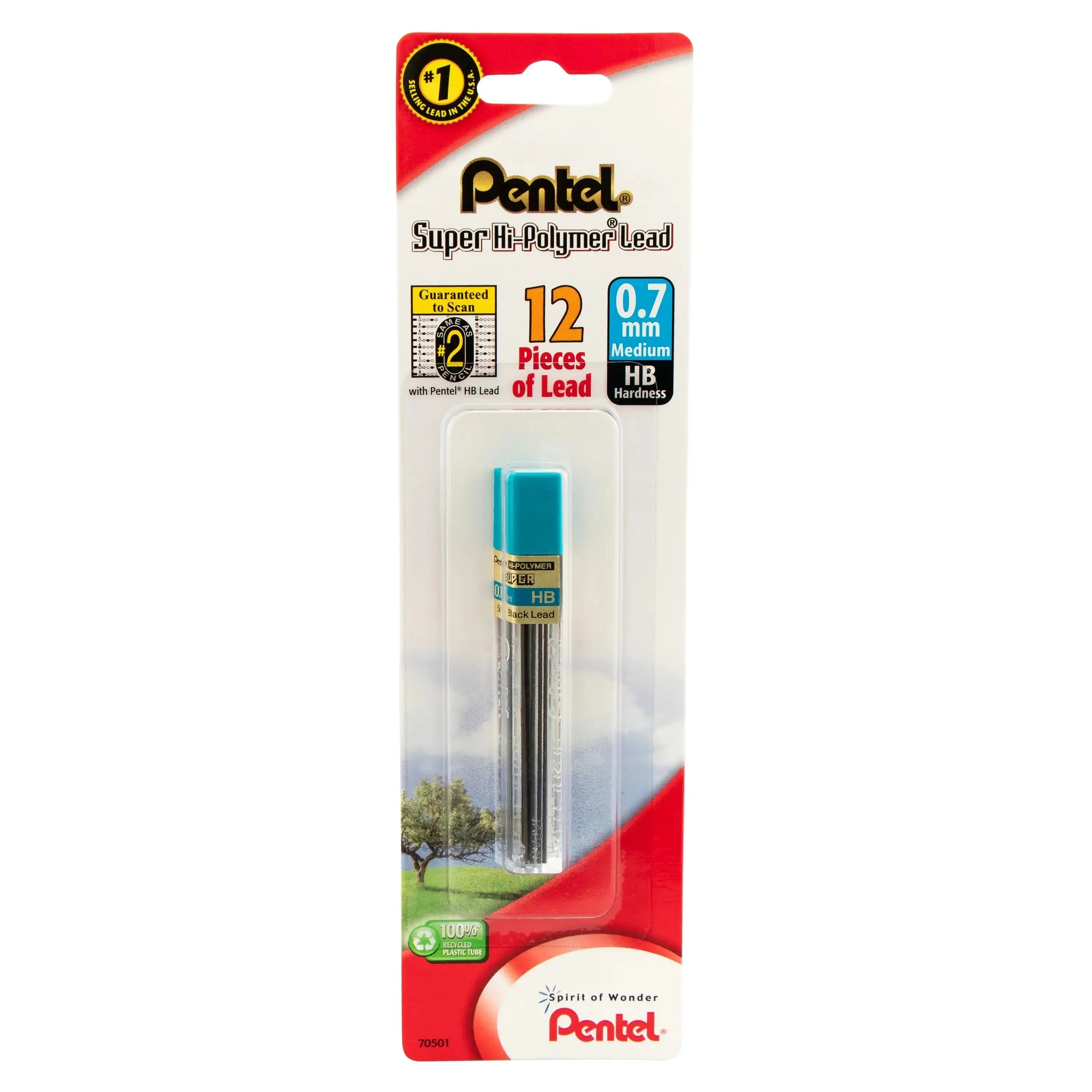 Pentel Super Hi-Polymer Lead Refill, 12 pcs/Tube, Assorted Lead Sizes, Packs - Pentel of America, Ltd.
