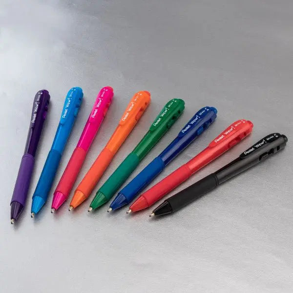 Pentel Wow! Retractable Ballpoint Pen, (1.4mm), Bold Line, Assorted Ink Colors, Pack of 18 (BK444BP18M) - Pentel of America, Ltd.