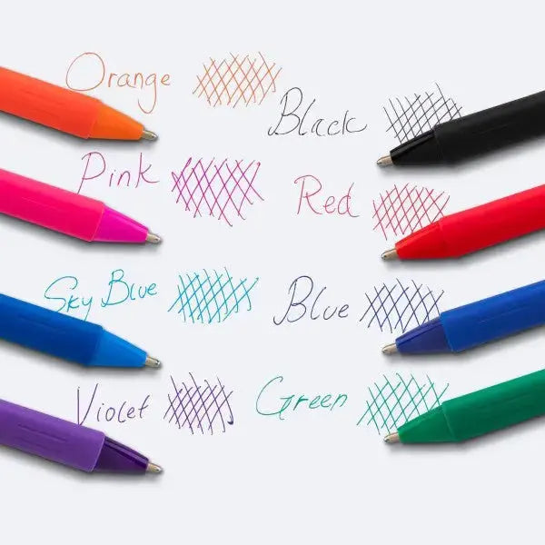 Pentel Wow! Retractable Ballpoint Pen, (1.4mm), Bold Line, Assorted Ink Colors, Pack of 18 (BK444BP18M) - Pentel of America, Ltd.