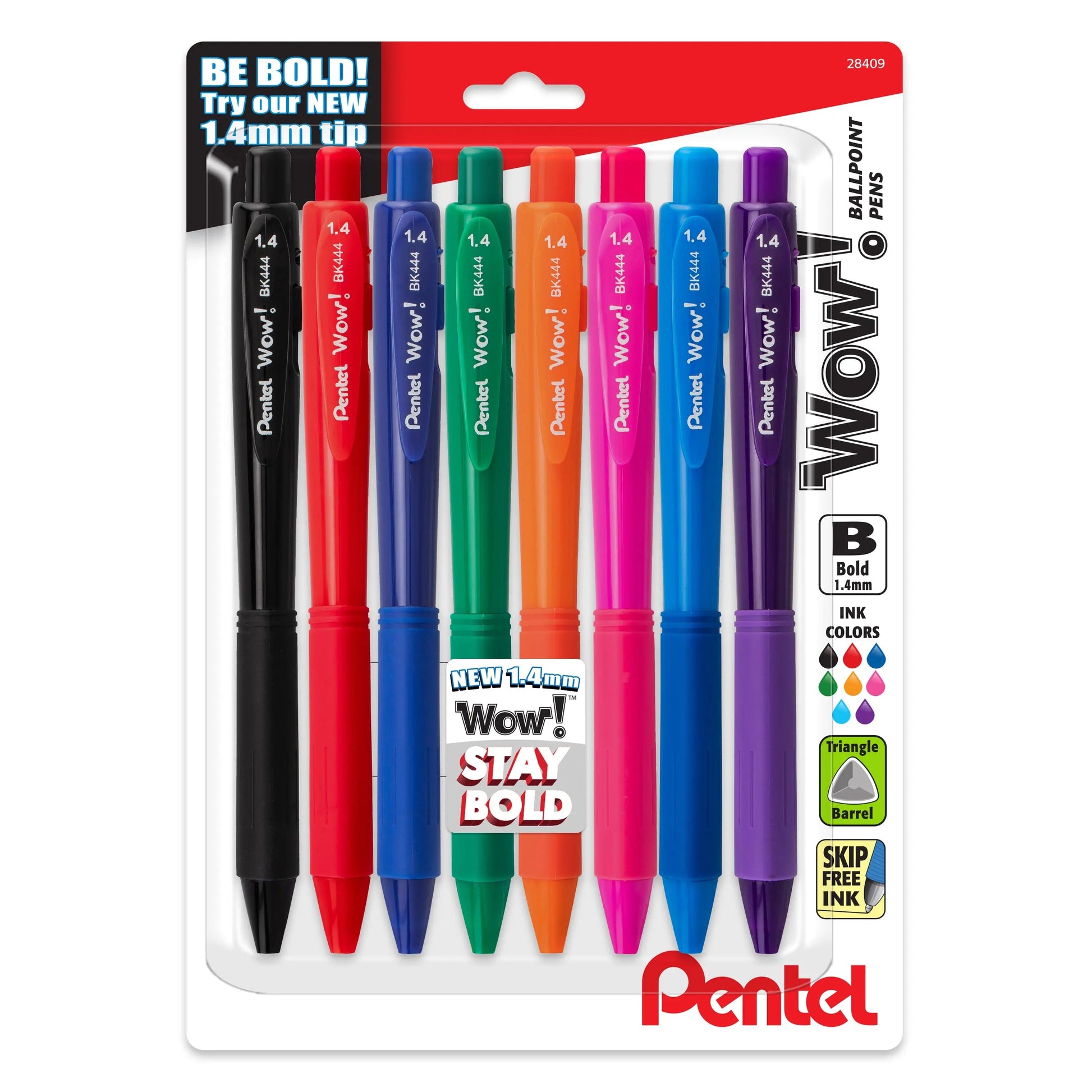 Pentel WOW! Retractable Ballpoint Pens, 8-Pack - Pentel of America, Ltd.