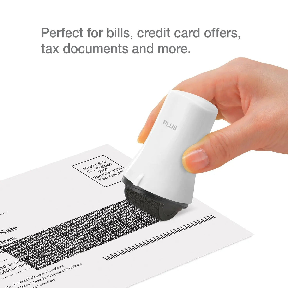 PLUS Guard Your ID WIDE Advanced 2.0 Roller – Extra-Wide Privacy Protection for Mail, Labels & Documents - Pentel of America, Ltd.
