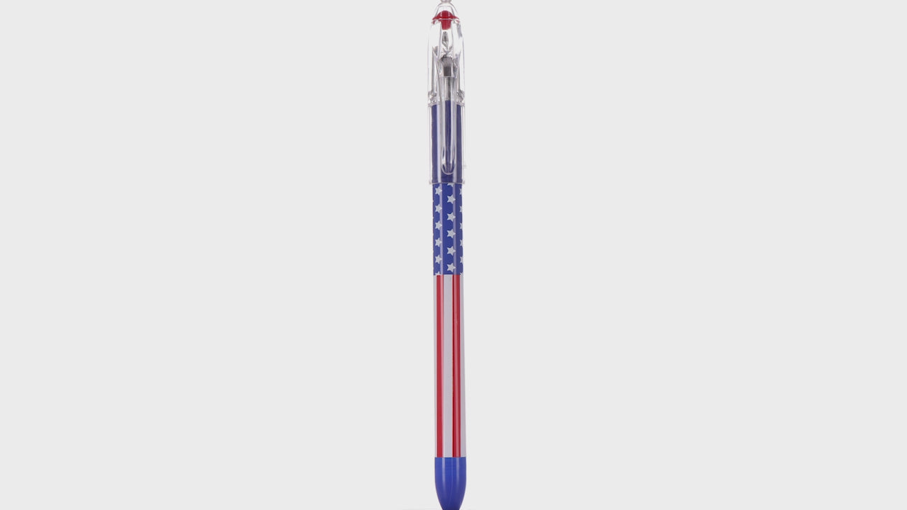 Load video: Stars &amp; Stripes RSVP Ballpoint Pens, 5 Pack