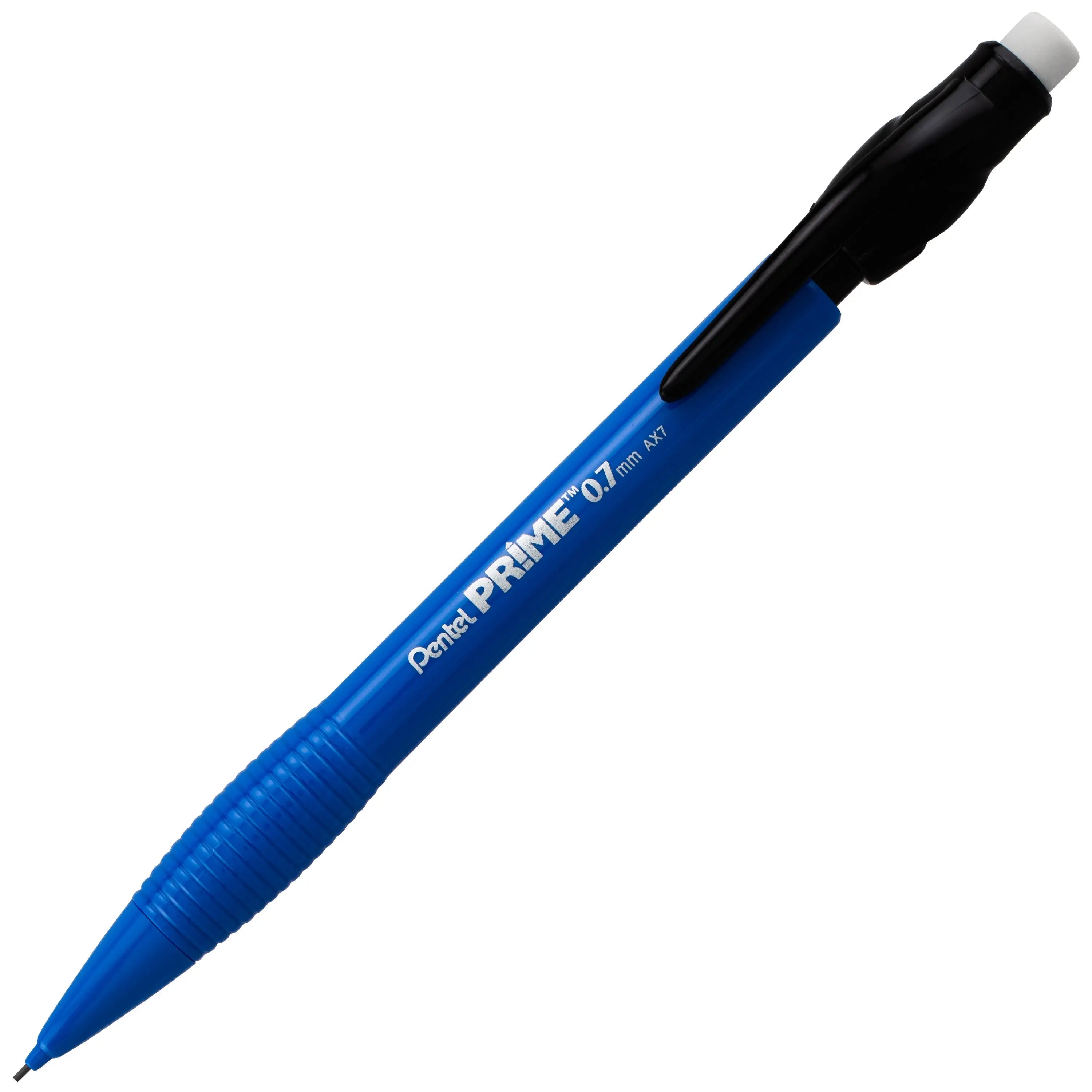 PRIME Mechanical Pencil (0.7mm) Assorted Barrel Colors, Box of 12 Pencils - Pentel of America, Ltd.