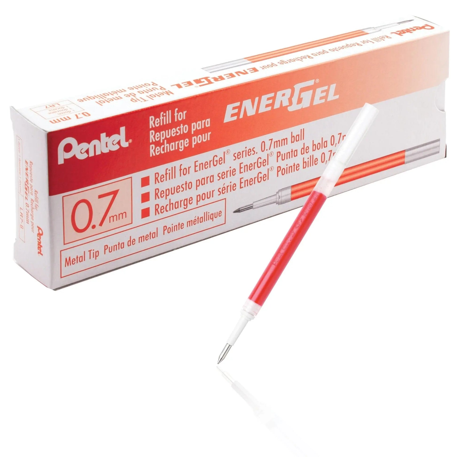 Pentel Energel - Ricarica per penna LR7 BL77/BL57/BL37, punta in metallo, 0,7 mm, confezione da 6 (Blu Pentel Energel - Ricarica per penna LR7 BL77/BL57/BL37, punta in metallo, 0,7 mm, confezione da 6 (Blu