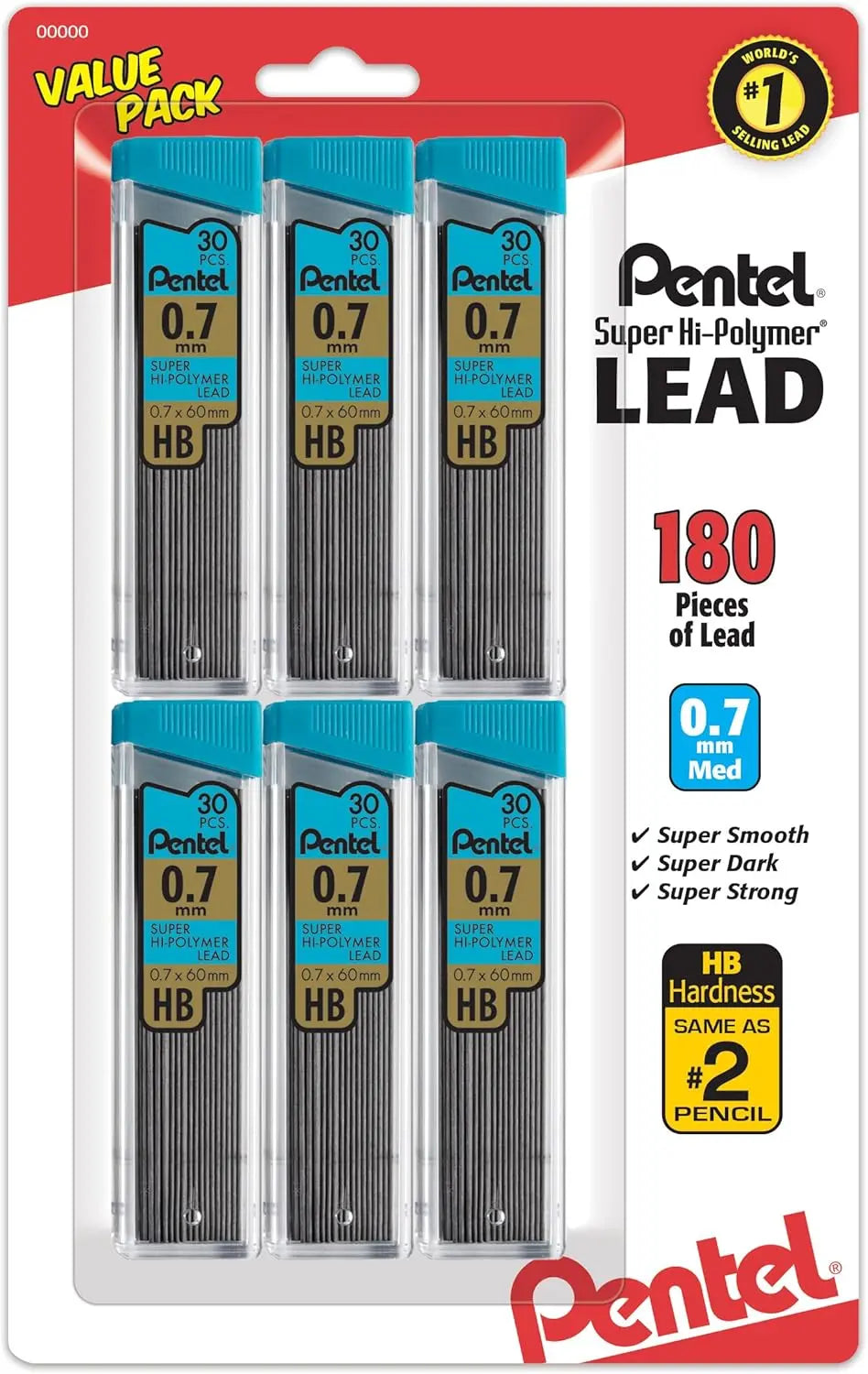 Pentel Refill Lead Extra-strong Hi-polymer in Tube of 12 x HB 0.5mm Ref C505 -HB [12 Tubes Pentel Refill Lead Extra-strong Hi-polymer in Tube of 12 x HB 0.5mm Ref C505 -HB [12 Tubes