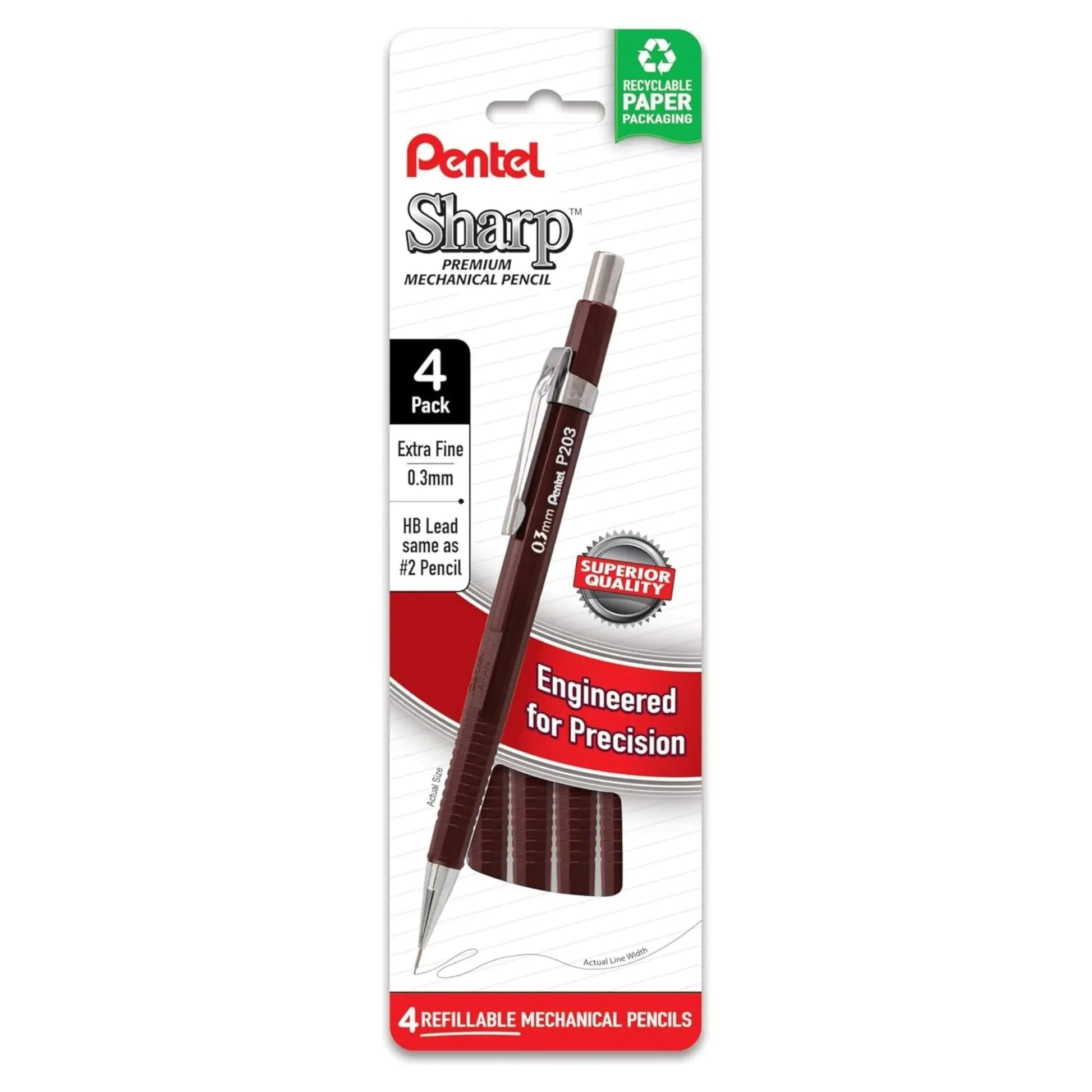 Sharp Mechanical Pencil, 4 Packs - Pentel of America, Ltd.