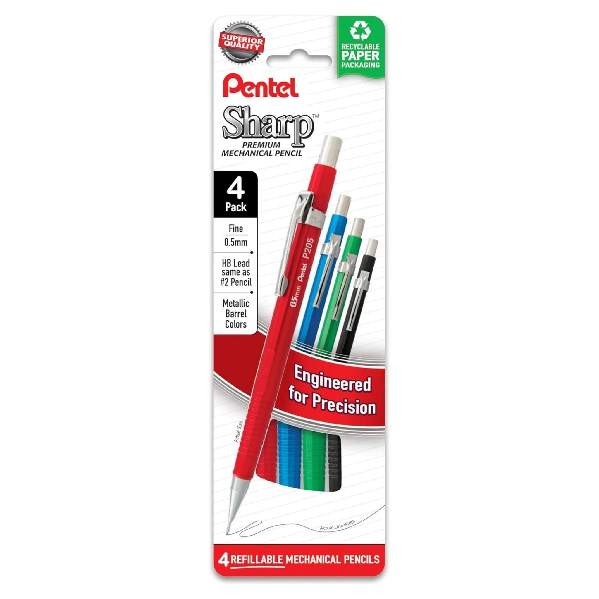 Sharp Mechanical Pencil, 4 Packs - Pentel of America, Ltd.