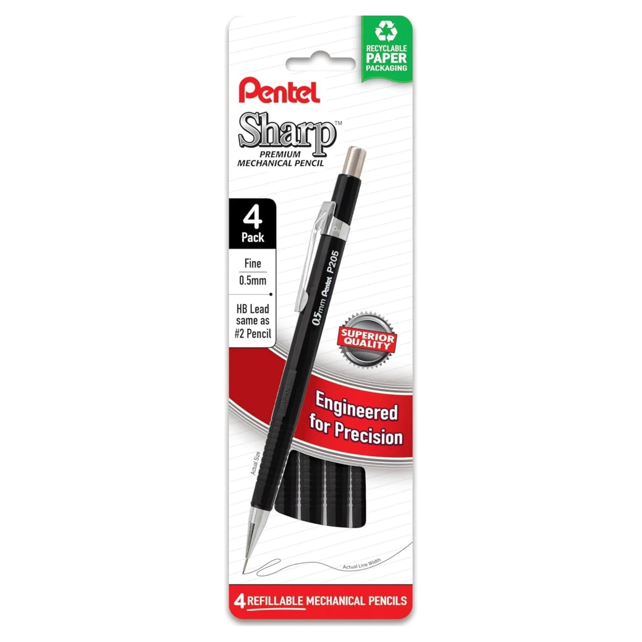 Pentel Sharp Mechanical Pencil, 4 Packs | Pentel.com – Pentel of