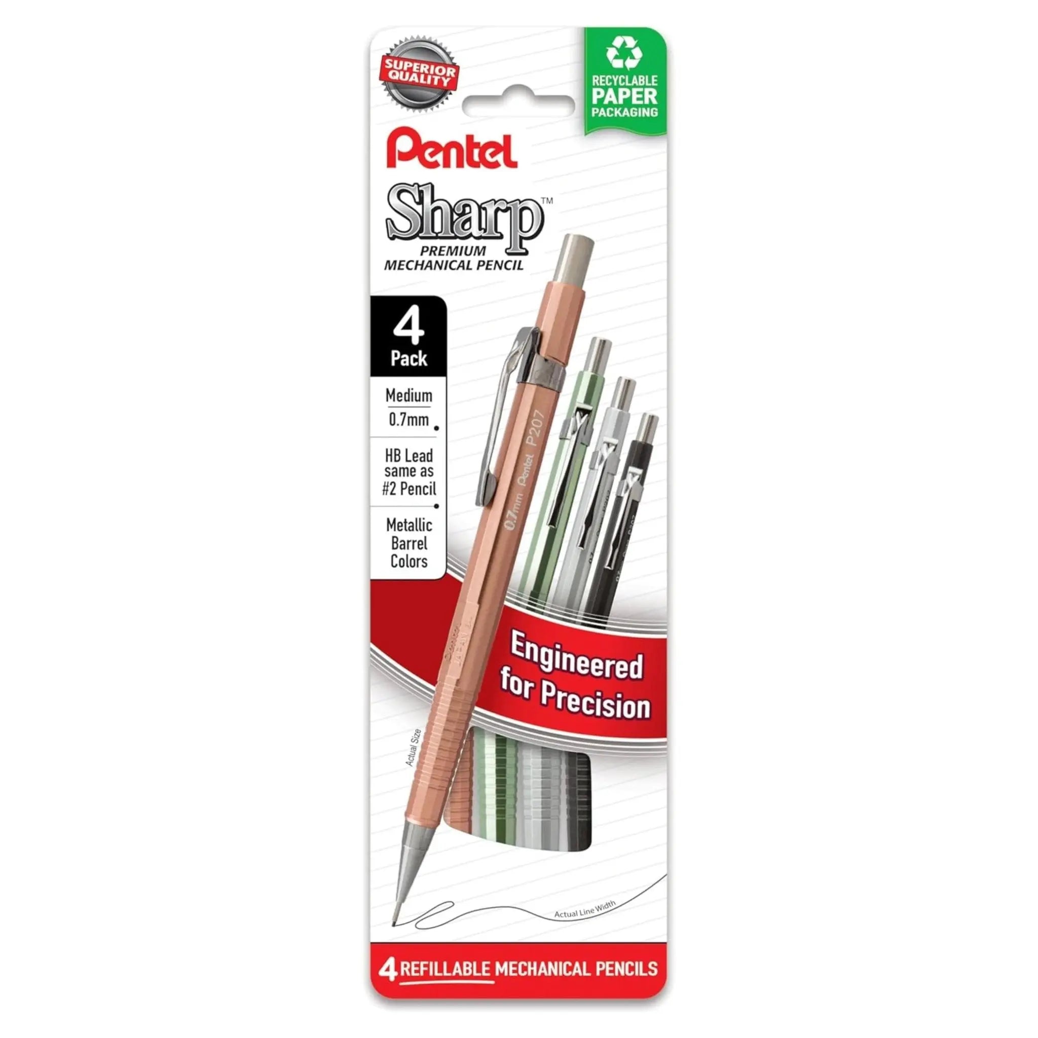 Sharp Mechanical Pencil, 4 Packs - Pentel of America, Ltd.