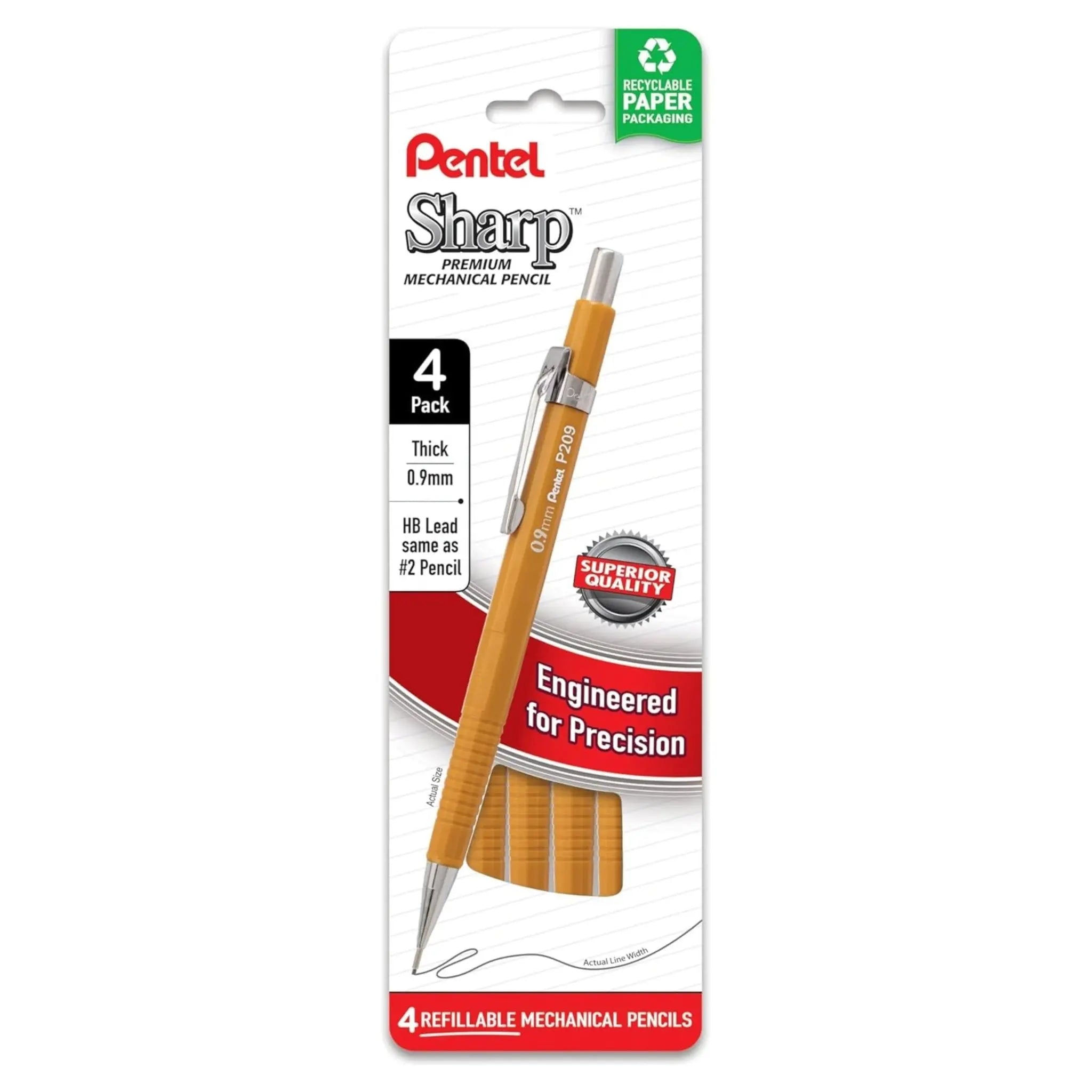 Sharp Mechanical Pencil, 4 Packs - Pentel of America, Ltd.