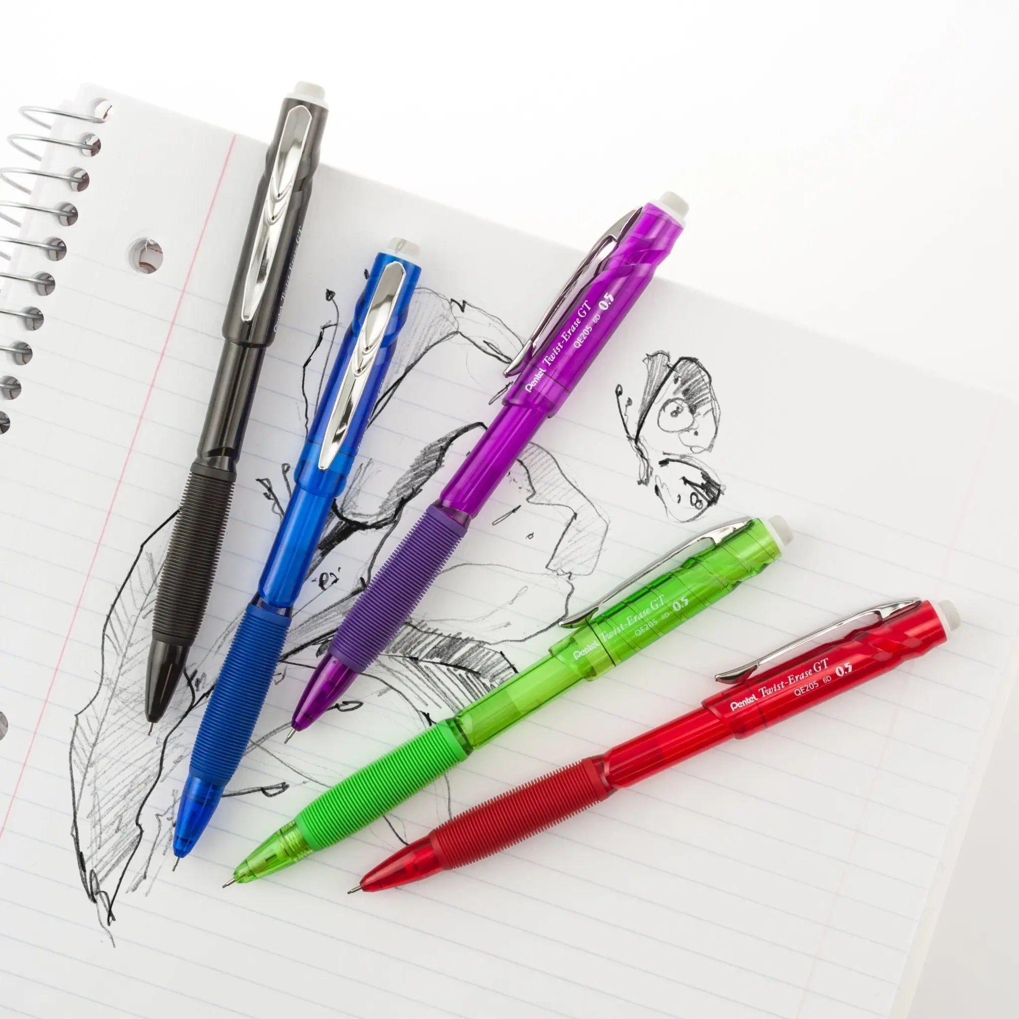 3本セットThe POnist in Glow PenC Bubble1000 Twist-Erase GT Mechanical Pencil - 3-pack Assorted Colors - Shop