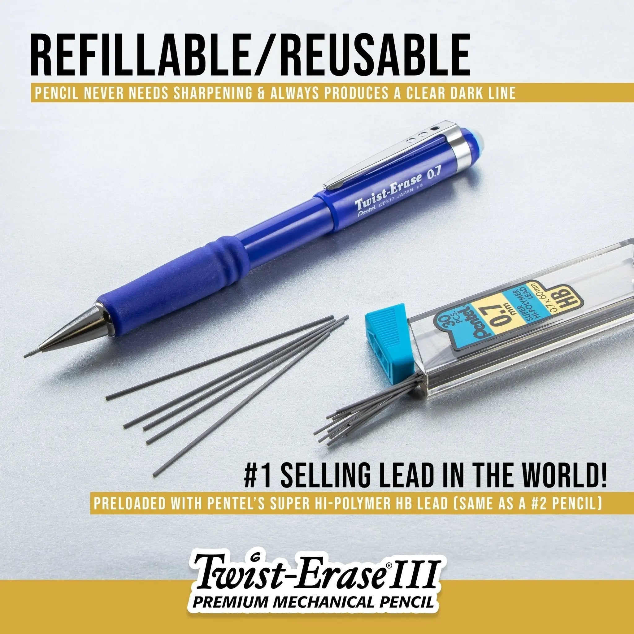 Pentel Twist-erase Iii Mechanical Pencil, (0.7mm) 1-pk | Meses sin interés Pentel Twist-erase Iii Mechanical Pencil, (0.7mm) 1-pk | Meses sin interés